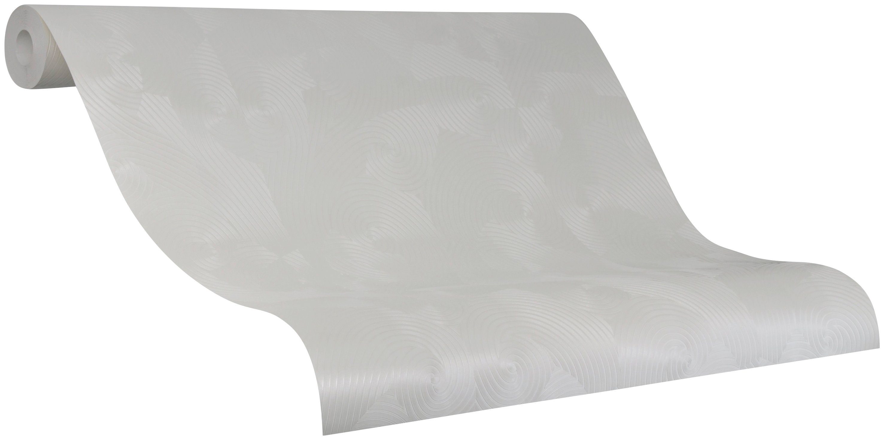 Glööckler Vliestapete, 3D-Optik, Strukturmuster, glänzend, (1 St), moderne Tapete für Wohnzimmer Schlafzimmer Küche