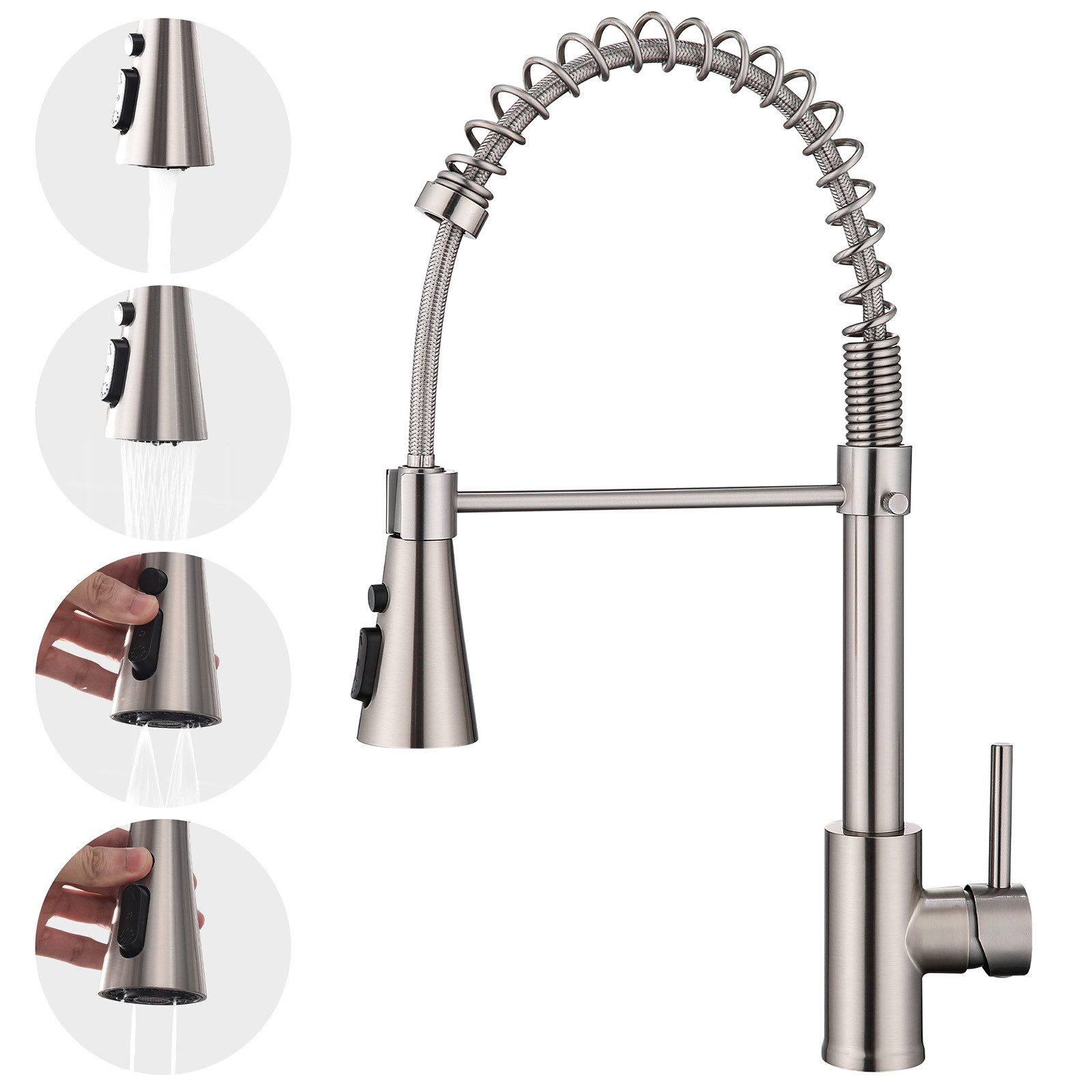 HOMELODY Küchenarmatur Spültischarmatur Ausziehbar Armatur Küche 360° Schwe günstig online kaufen