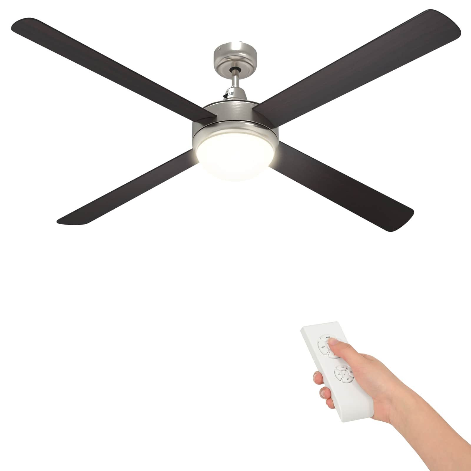 vidaXL Deckenventilator Deckenventilator mit Licht und Fernbedienung Ø 130 cm
