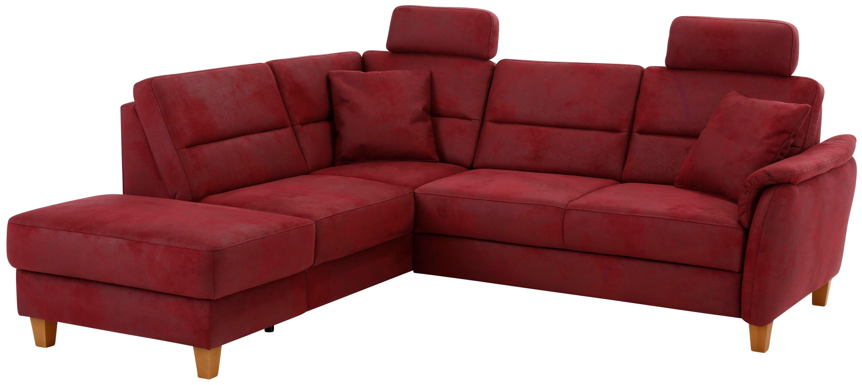 Home affaire Ecksofa Palmera L-Form, B: 236 cm, optional Schlaffunktion & Bettkasten, Federkern