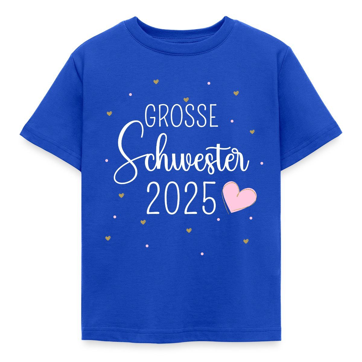 T-Shirt Große Schwester 2025 Mit Herzchen Kinder T-Shirt