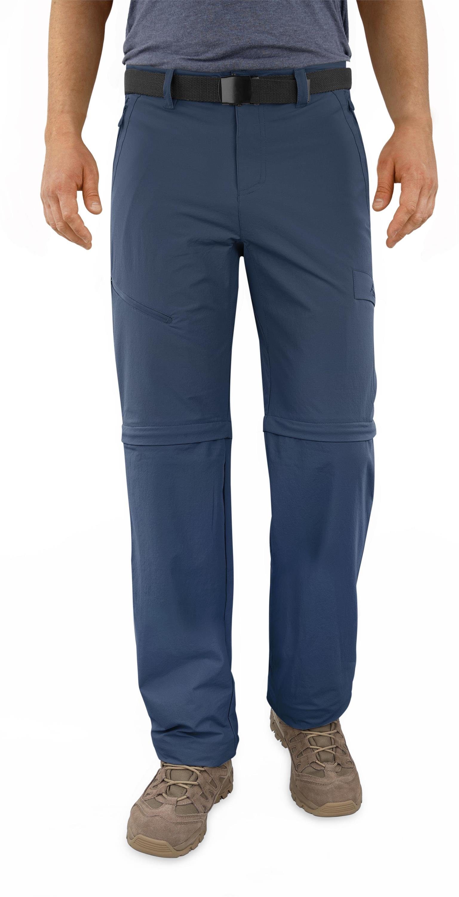 Outdoorhose Sonnenschutzfaktor Softshellhose 50+ Herren Wanderhose Zip-off-Hose Daventry mit Navy Zip-Off Sommerhose normani 2-in-1