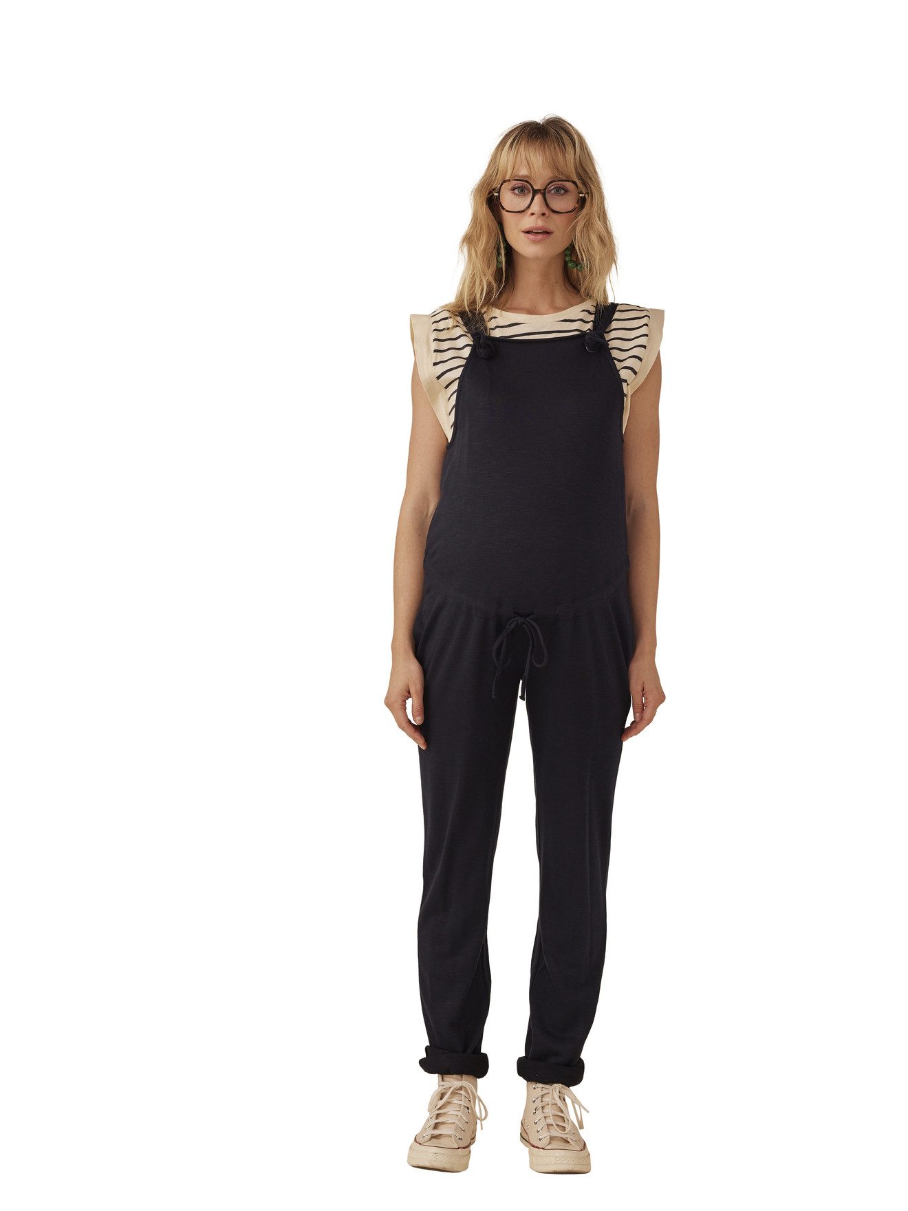 Jumpsuit Umstands-Latzhose aus leichter Sweatware