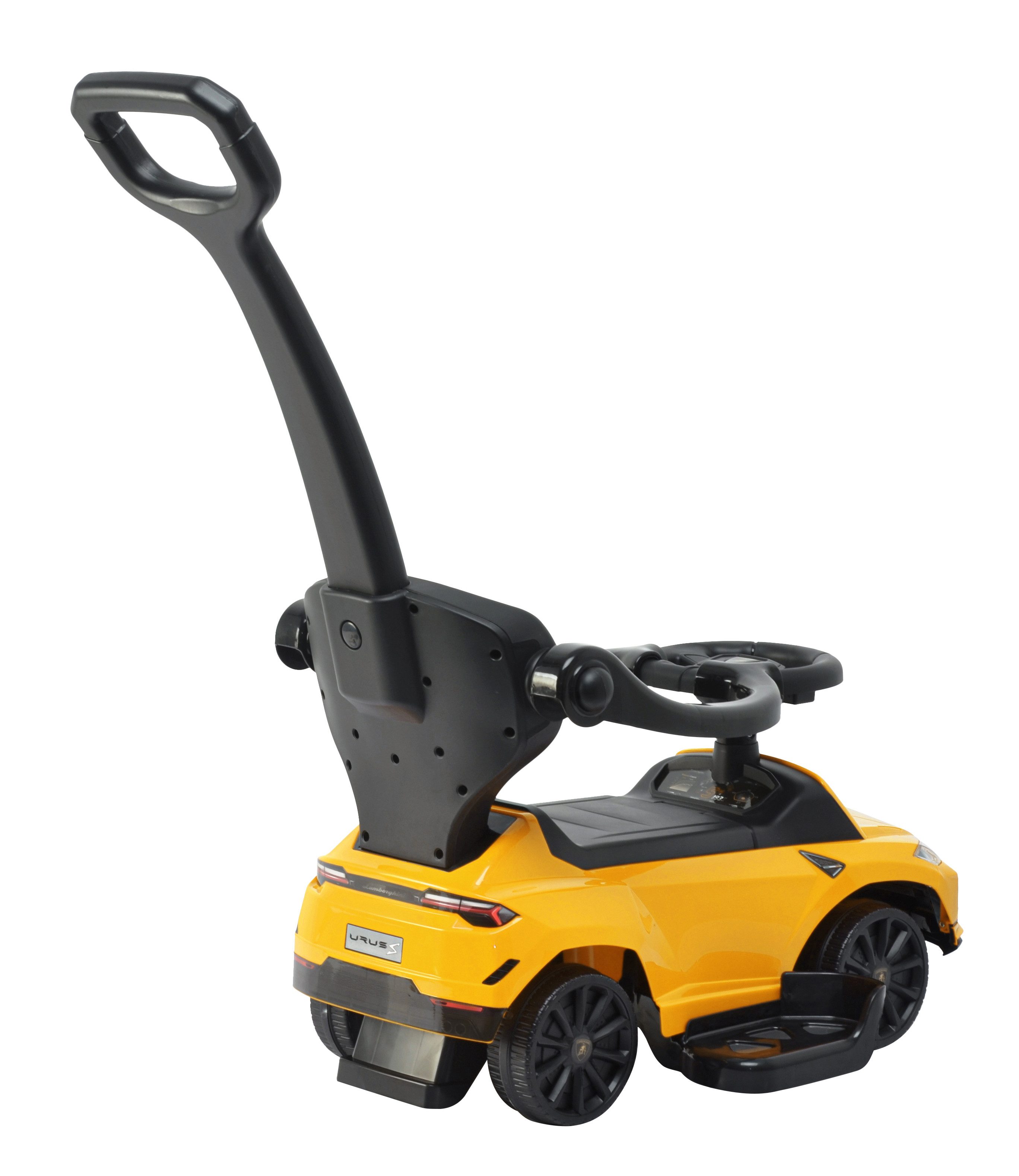 COIL Rutscherauto Babyrutscher, Kinderauto, Schiebeauto, 3in1, mit Druckgriff, interaktives Lenkrad, Musik- und Hupenknöpfe, ab 12 Monaten