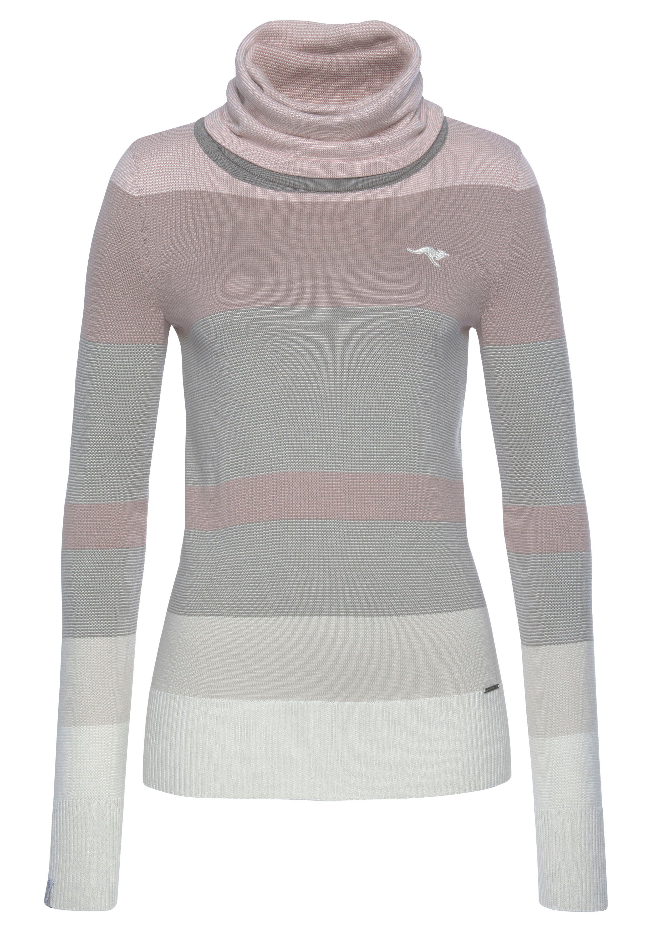 KangaROOS Rollkragenpullover gestreift mit hohem Stehkragen. Reduzierter Preis € 34,99. Unverbindliche Preisempfehlung € 49,99, (€ 34,99 pro 1 Stk)