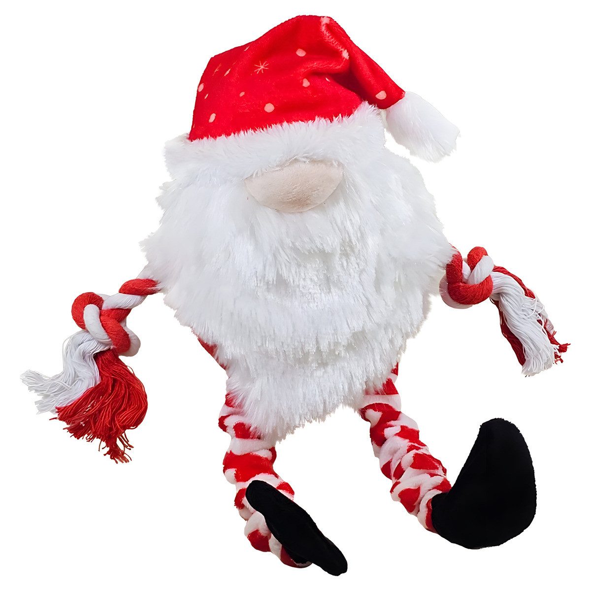 Tierkuscheltier Hundespielzeug Xmas Wichtel mit elastischen Beinen aus Plüsch