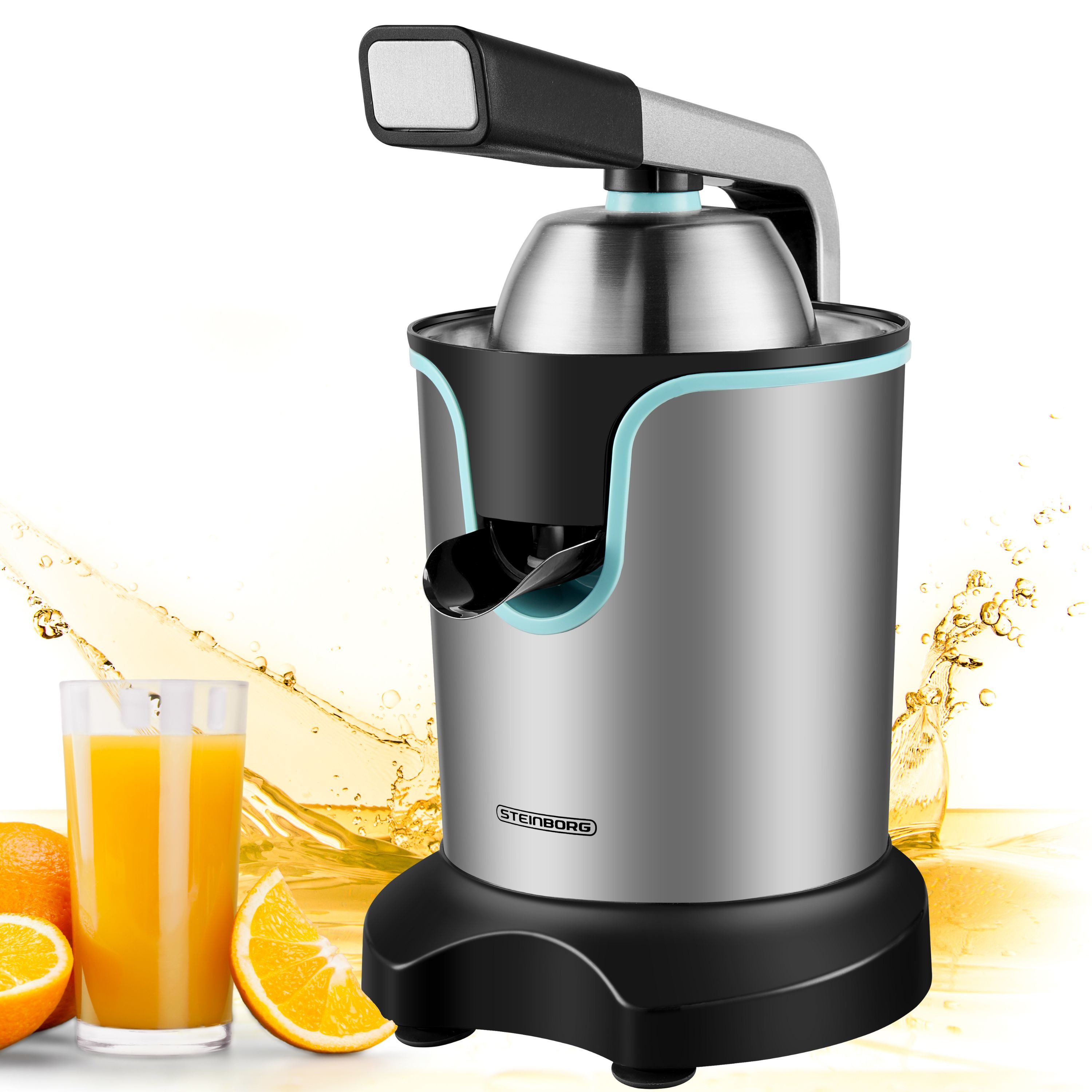 STEINBORG Zitruspresse SB-7051, 800 W, Longlife-Motor, 800Watt, Edelstahlgehäuse