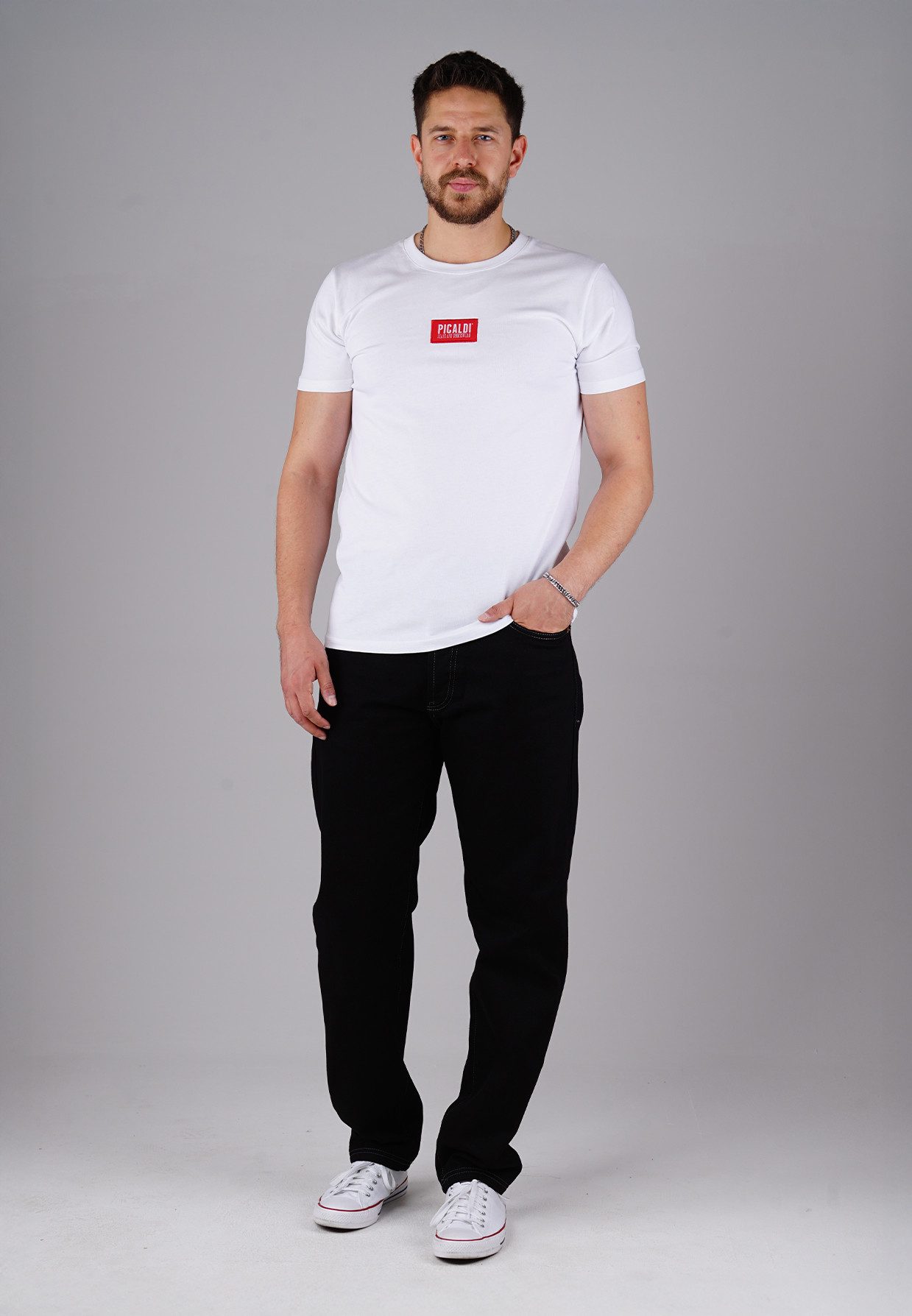 PICALDI Jeans 5-Pocket-Jeans Zicco 473 Platin (1-tlg) Relaxed Karotten-Schnitt