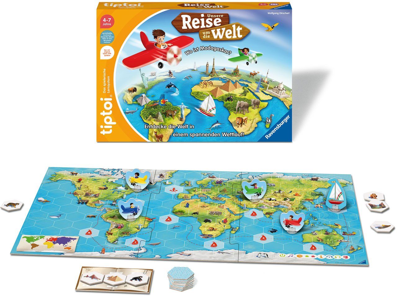 Ravensburger Spiel, tiptoi® Unsere Reise um die Welt, Made in Europe, FSC® - schützt Wald - weltweit