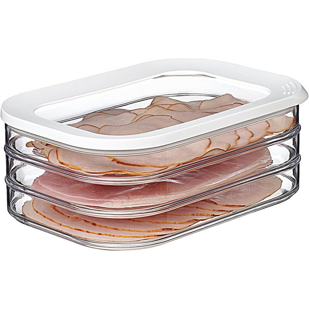 Coonoor Küchenorganizer-Set Fleisch-Kühlschrank-Aufbewahrungsbehälter 3 Schichten, (3-tlg), Behälter mit Deckel für Fleisch