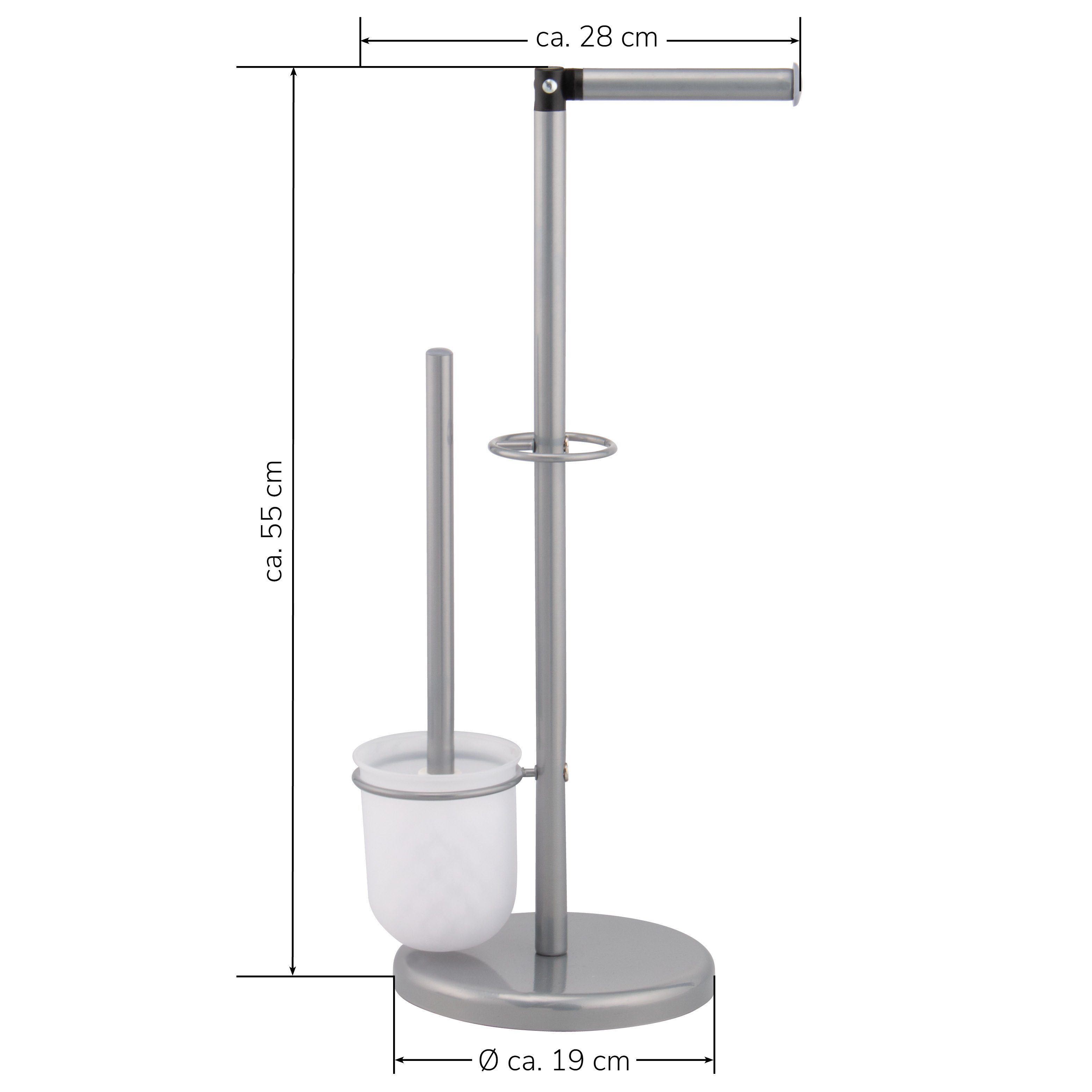 bremermann WC-Bürste, 3in1-Funktion Badezimmer, WC-Garnitur Set), (Ersatz)Rollenhalter, (kein