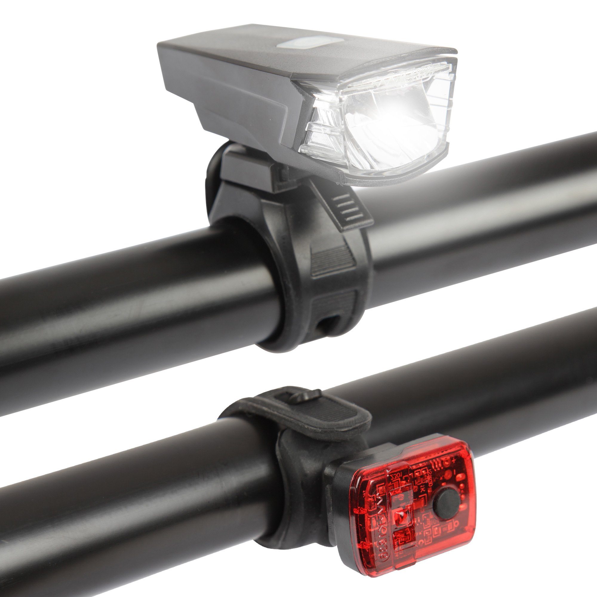 Bestlivings Fahrradbeleuchtung »Beleuchtungsset 81385«, LED Fahrradlicht -  Set "Akku" - Fahrradlampe USB wiederaufladbares Frontlicht / Rücklicht,  Fahrradbeleuchtung - Wasserdicht StVZO zugelassen