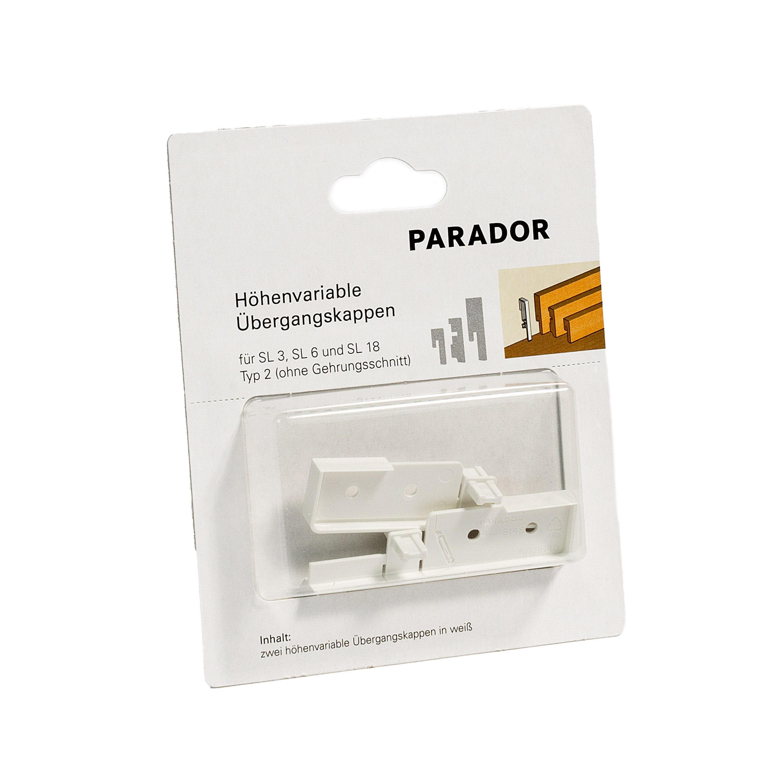PARADOR Sockelleisten-Innenecke variabel Typ 2 für Sockelleisten SL 3, SL 5, SL 5 WF und SL 18, L: 4 cm, H: 14 cm, Für eine optimale und saubere Innenecke, 1-St., Kein Gehrungsschnitt erforderlich, Auf den Einsatz für SL 3, SL 5, SL 5 WF und SL 18 abgestimmt