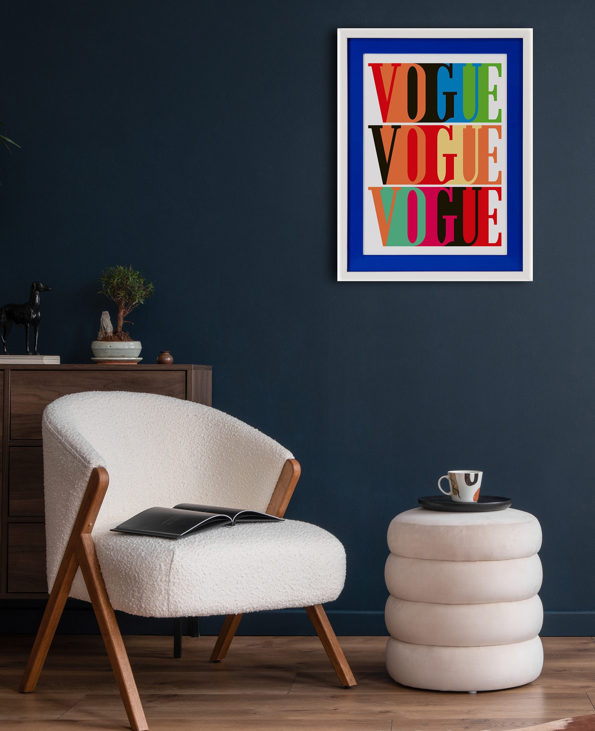 Bild mit Rahmen Vogue, Sprüche, Text