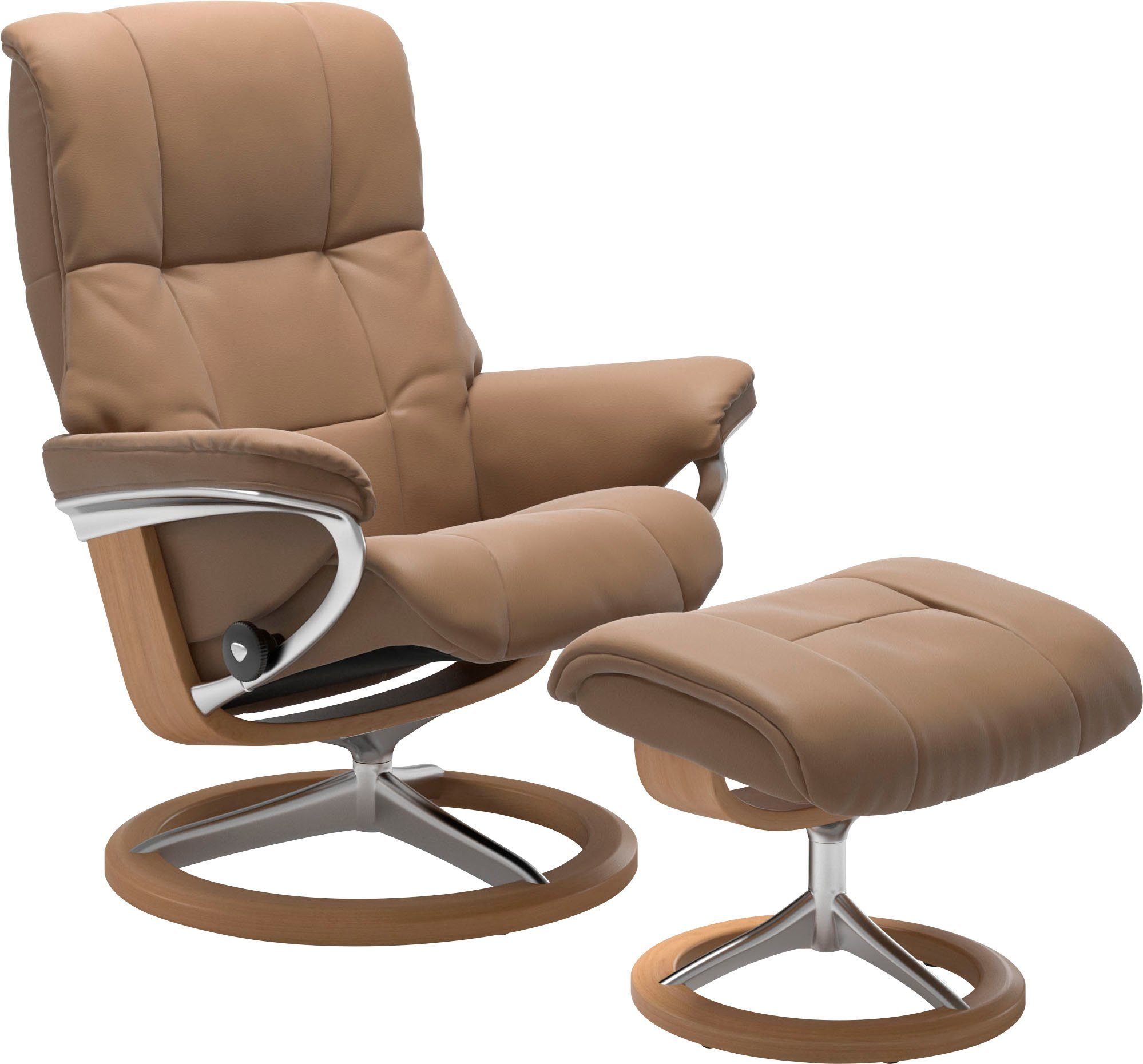 Stressless® Relaxsessel Mayfair (Set, Relaxsessel mit Hocker), mit Hocker, mit Signature Base, Größe S, M & L, Gestell Eiche. € 2.799,00