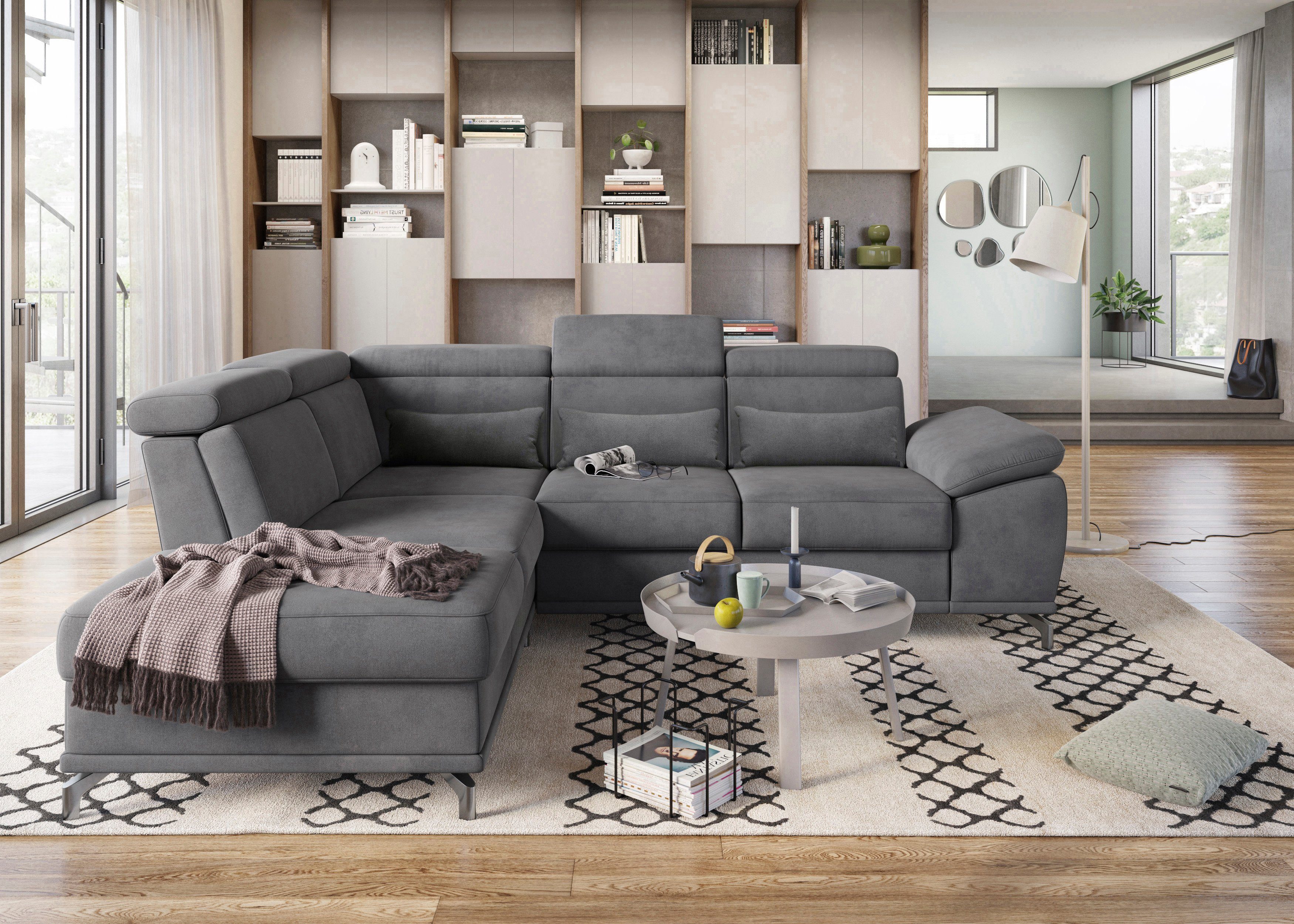sit&more Ecksofa Cabrio L-Form, mit Sitztiefenverstellung, günstig online kaufen