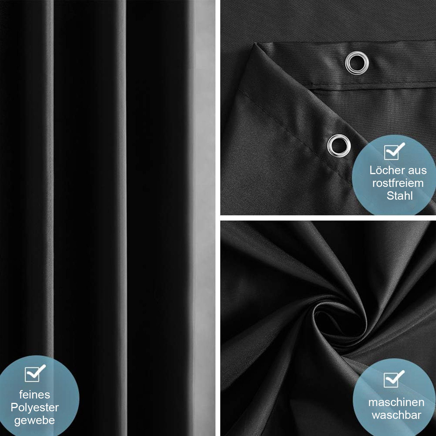 REDOM Duschvorhang Badewannenvorhang Badezimmer Vorhang Breite 100 cm (100x günstig online kaufen