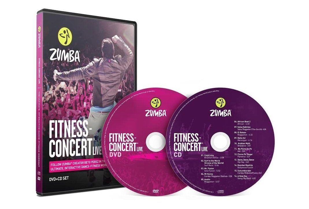 Zumba (2-tlg) Set, Fitness-Concert Fitness DVD+CD Live Zumba Ganzkörpertrainer