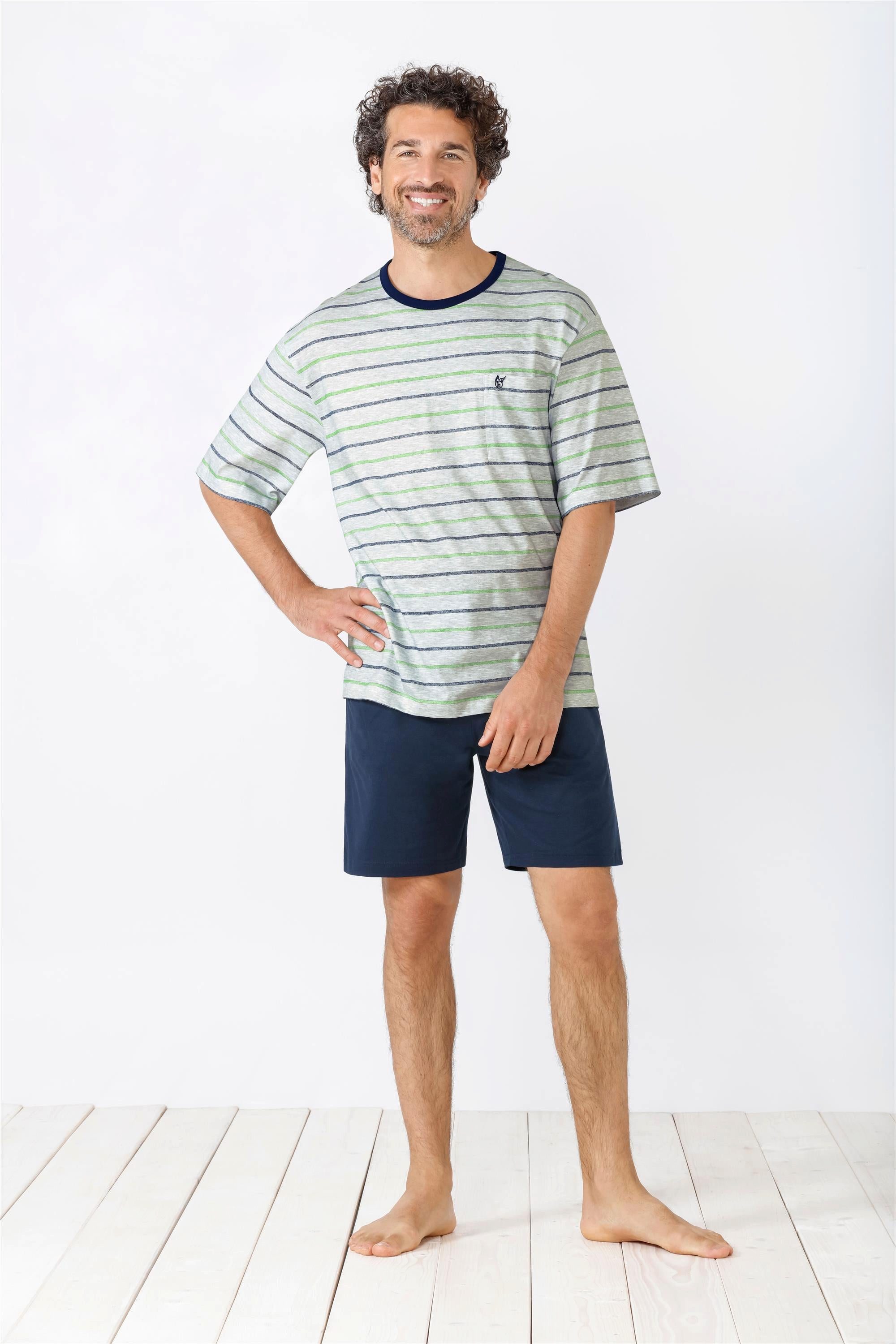 Hajo Schlafanzug Herren Shorty, Premium Cotton günstig online kaufen