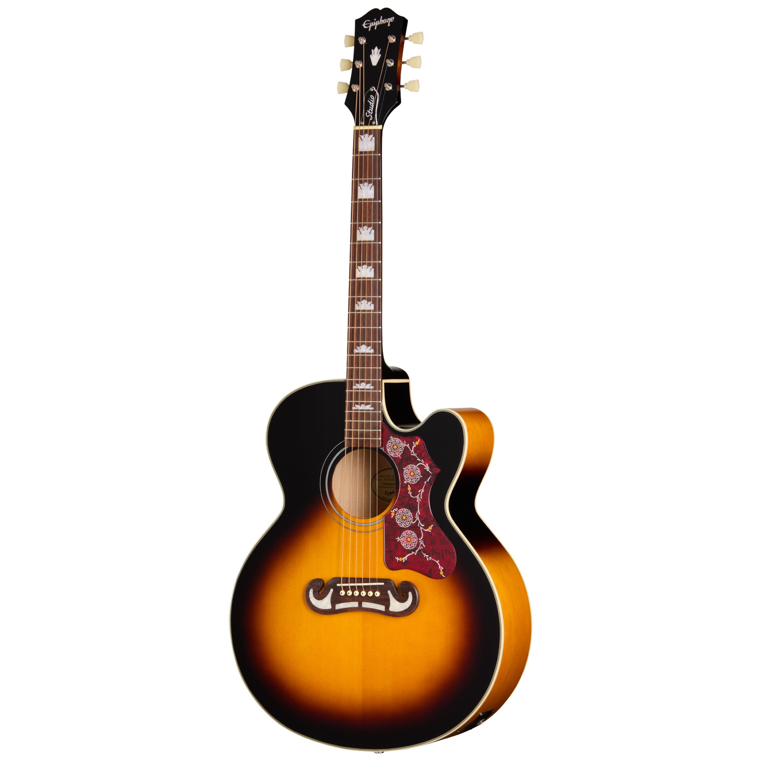 Epiphone Westerngitarre, Westerngitarren, Jumbo Gitarren, J-200 Studio EC Vintage Sunburst - Westerngitarre