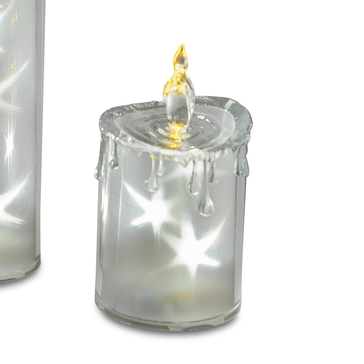 formano LED-Kerze ACRYL STARS Sterne, LED, mit Timerfunktion, Transparent, Sterne, H: 13cm