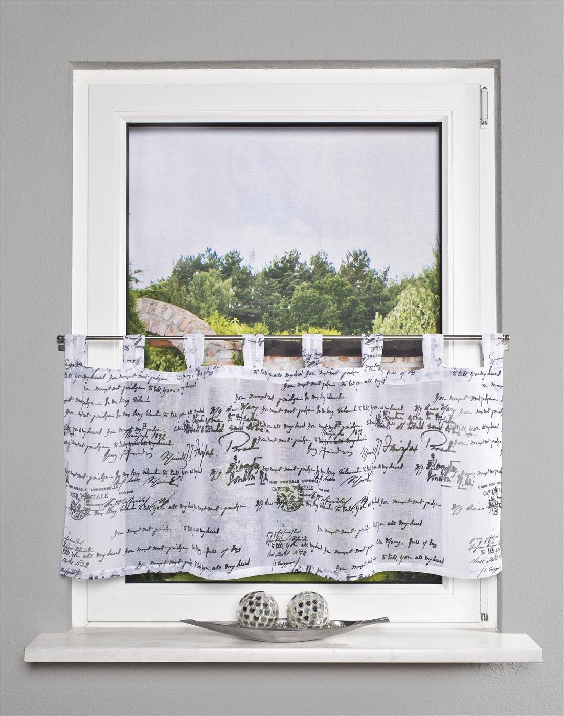 Gardine Home Wohnideen Cafehaus Dolly Bedruckt "Writings"