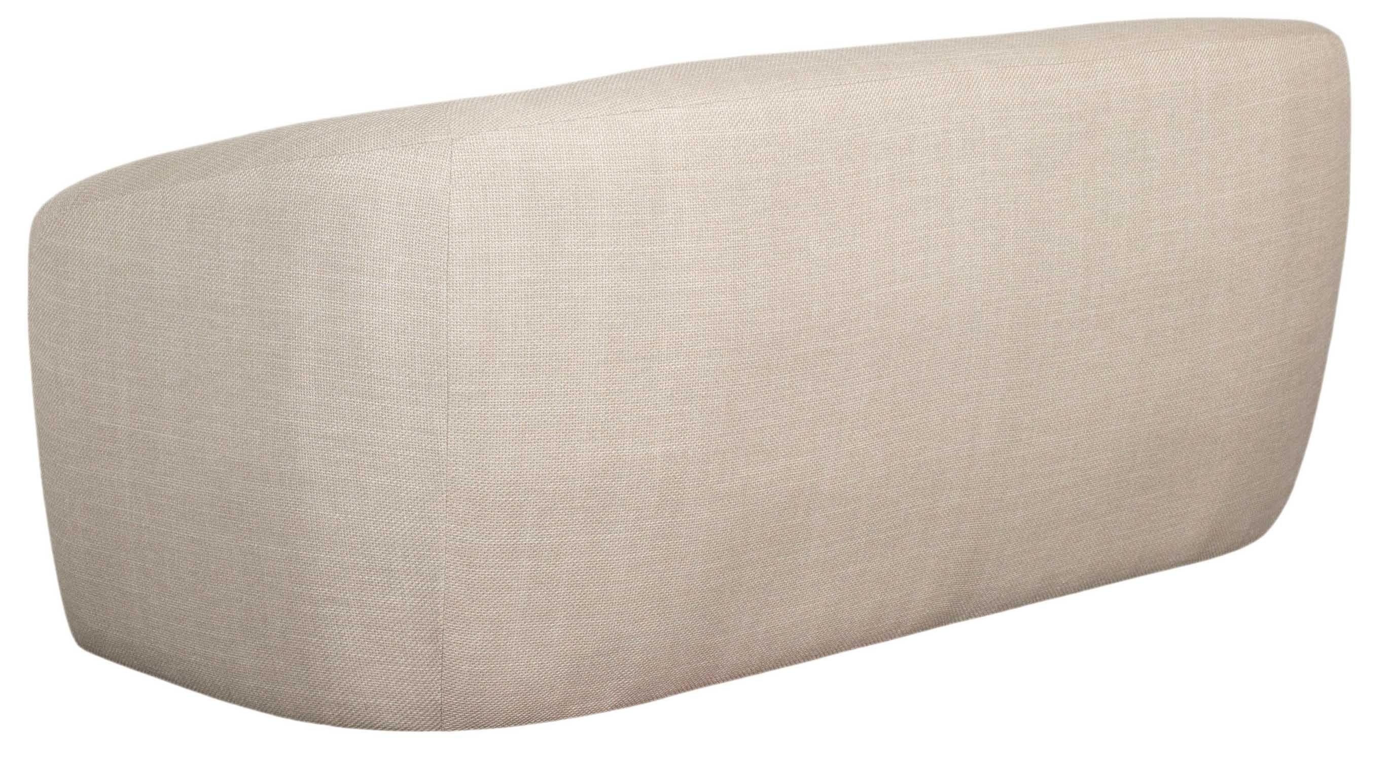 MR.DEKO Loungesofa Lounge Sofa Loconia – 2,5-Sitzer, 170x76x89 cm, beige, skandinavisch, 2,5-Sitzer Sofa, montiert geliefert, kombinierbar mit Sessel 1 Teile, Couch mit geschwungenen Armlehnen & Komfortkissen, Strukturstoff
