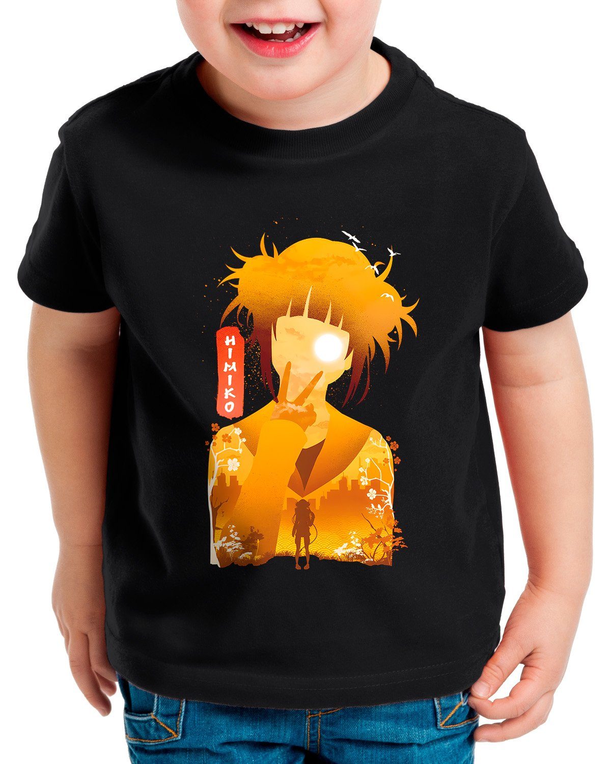 style3 Print-Shirt Kinder T-Shirt Himiko anime manga my hero academia cosplay