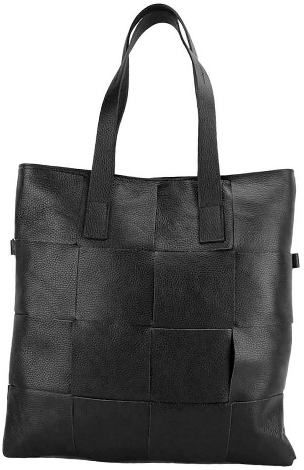 FLORENCE Umhängetasche Florence Tote Bag Echtleder Damen Tasche (Schultertasche, Umhängetasche), Damen Tasche Echtleder schwarz, Made-In Italy