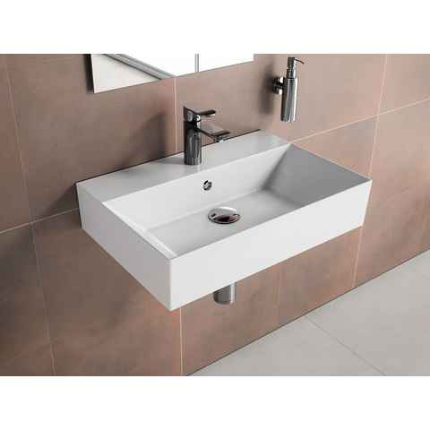 Aqua Bagno Aufsatzwaschbecken Aqua Bagno, Design Waschbecken Hängewaschbecken Aufsatzwaschbecken (Packung)