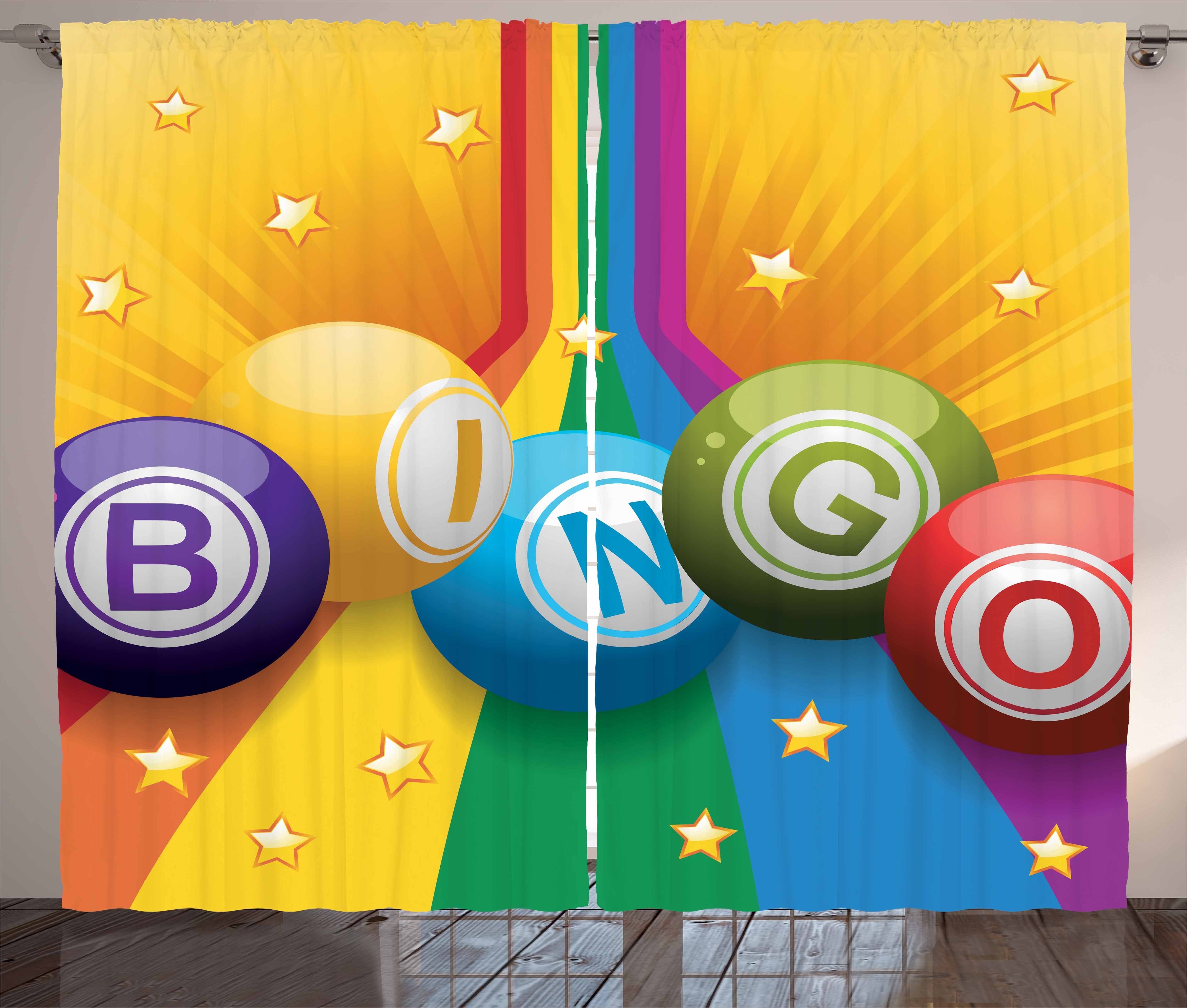 Schlafzimmer Bingo Regenbogen Haken, Vorhang Bunte Schlaufen Gardine mit Kugeln Abakuhaus, und Kräuselband