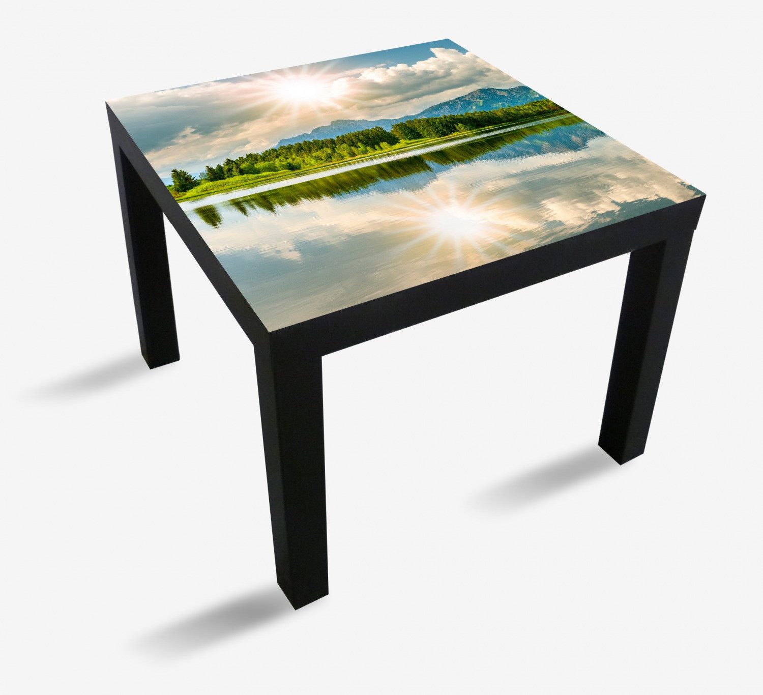 Wallario Möbelfolie Bergsee mit Spiegelung