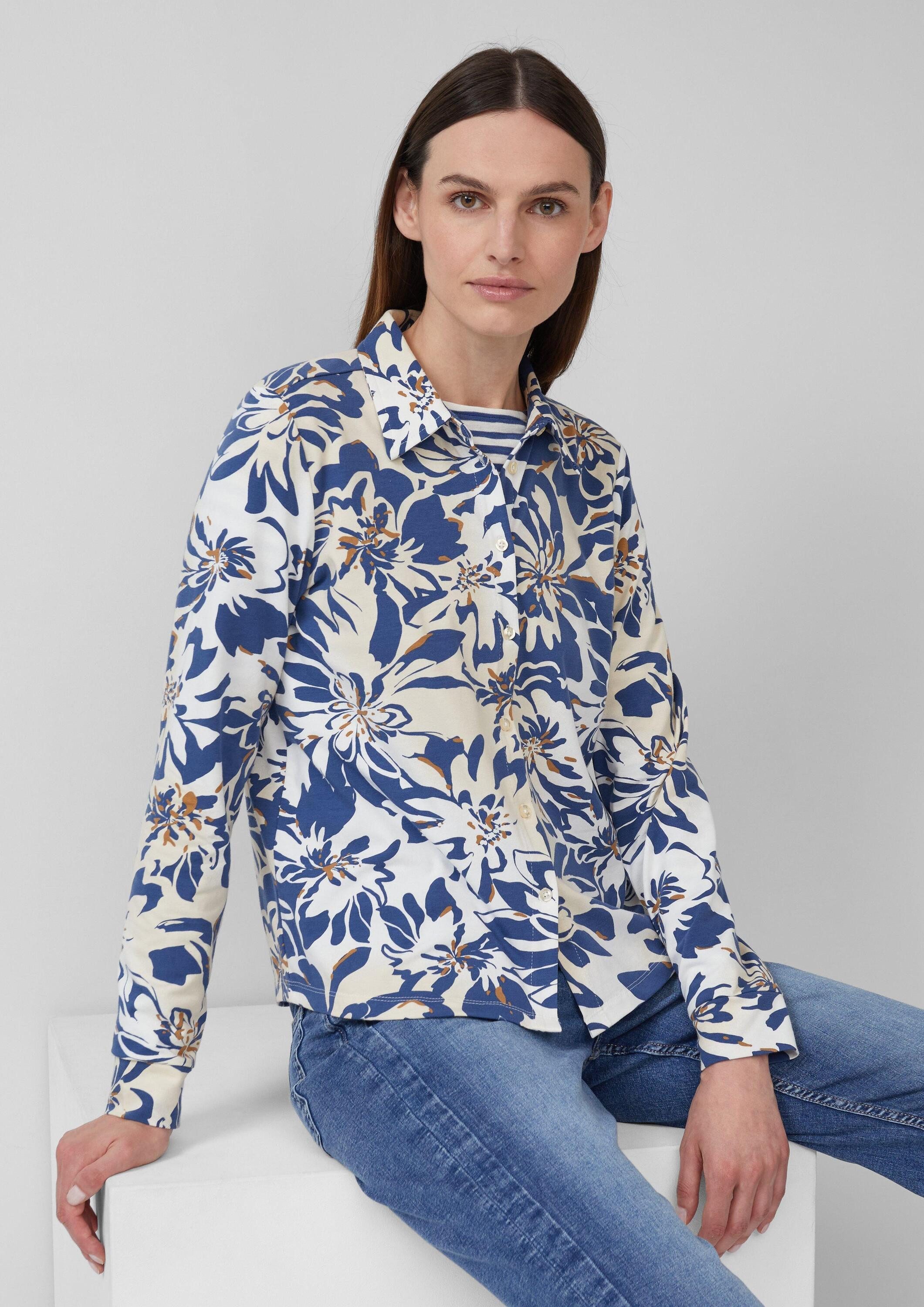 s.Oliver Langarmshirt T-Shirt Elastische Jerseybluse (1-tlg) günstig online kaufen