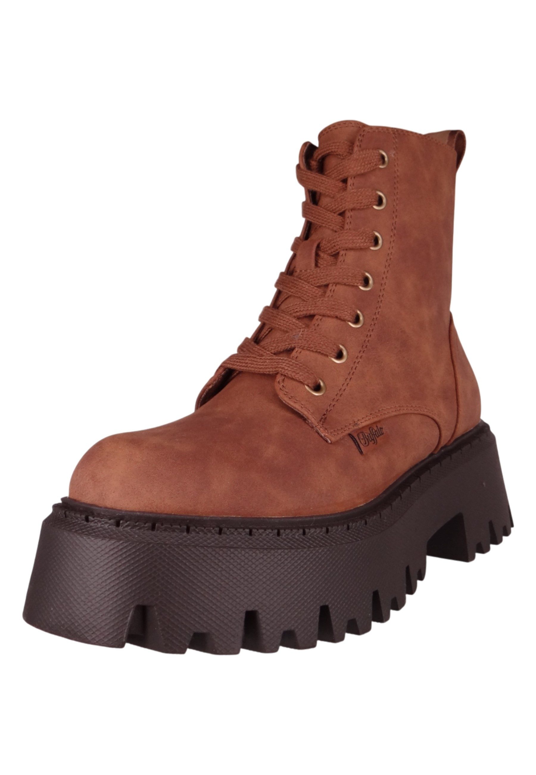 Buffalo 1622599 Aspen Lace Up Warm Brown Stiefelette