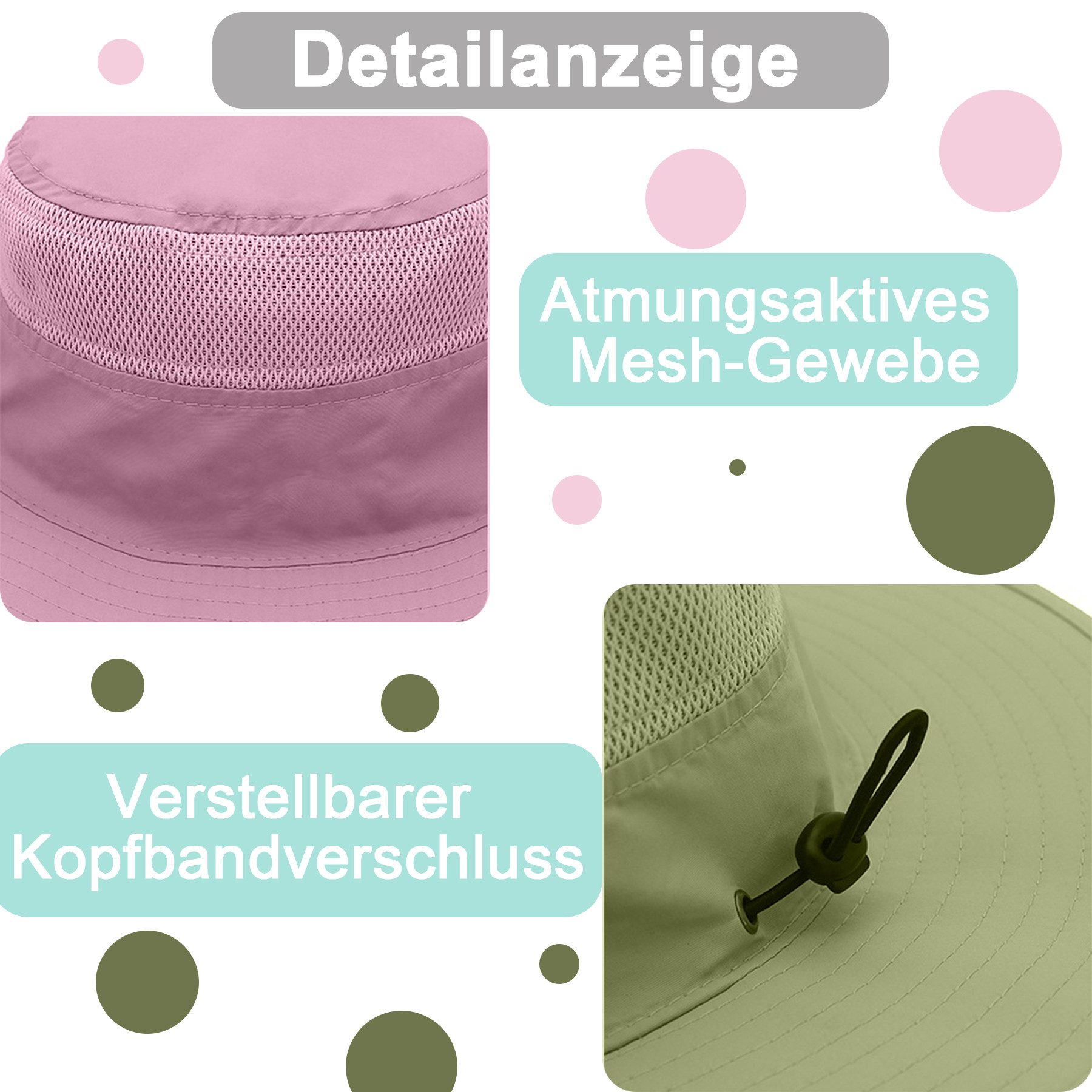 Mutig Sonnenhut UPF 50 Sonnenhüte mit breiter Krempe, Sommer-Mesh,UV-Schutz,Safari-Hut (Sonnenhut Herren Damen Gartenhut zum Angeln, Wandern, Boonie-Hüte, mit Kinnriemen, wasserdicht, atmungsaktiv, Anglerhut, Wanderhut) für Outdoor-Abenteuer, Wandern, Angeln, Safari, leicht verstaubar