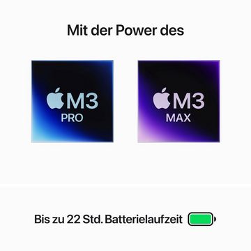 Apple MacBook Pro 16" M3 Max Notebook (41,05 cm/16,2 Zoll, Apple M3 Max, 40-Core GPU, 1000 GB SSD)