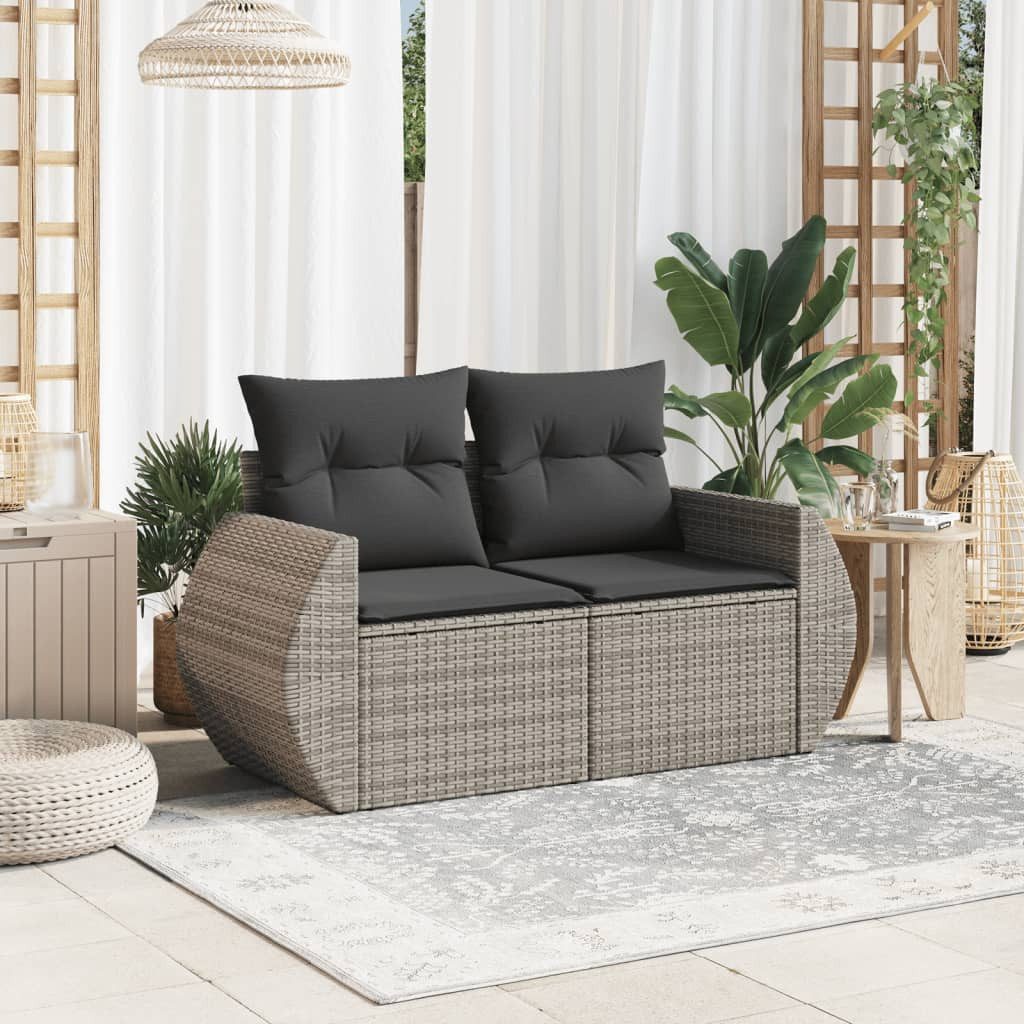 vidaXL Loungesofa Gartensofa 2-Sitzer mit Kissen günstig online kaufen