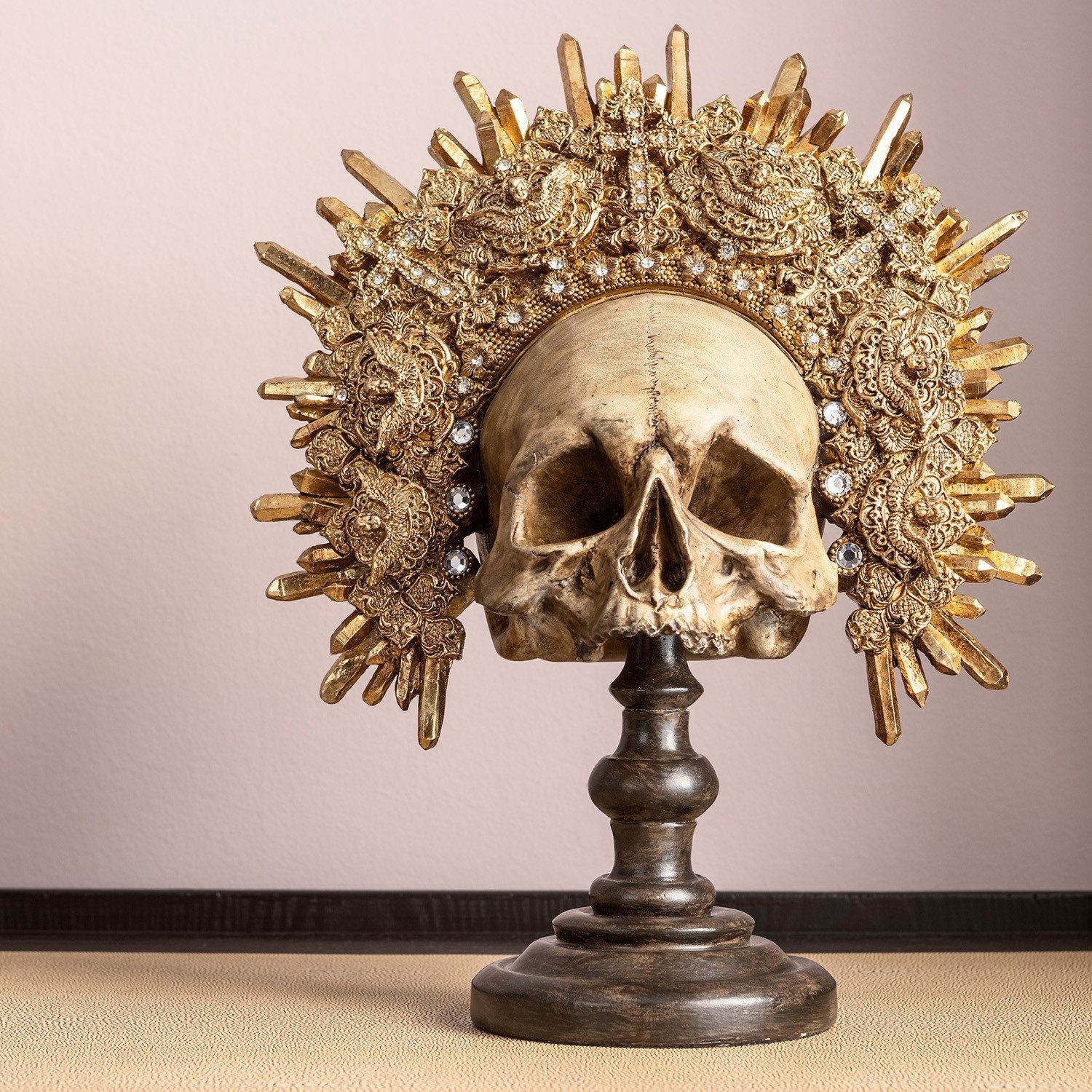Kare Design Dekoobjekt Deko Objekt King Skull 42cm – Bild 2 von 5