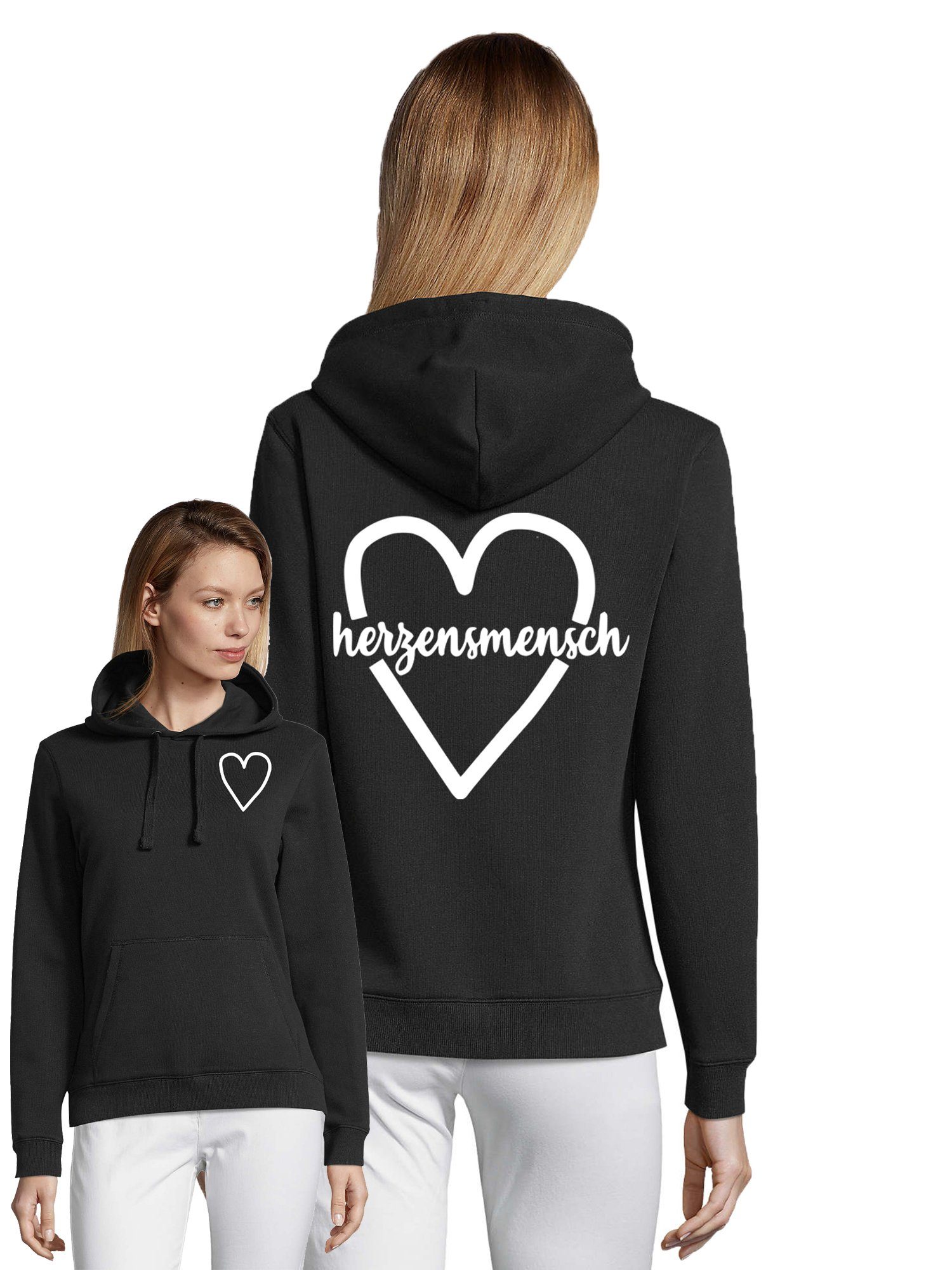 Hoodie Damen Unisex Herzensmensch Lieblingsmensch Bff Friends Pullover