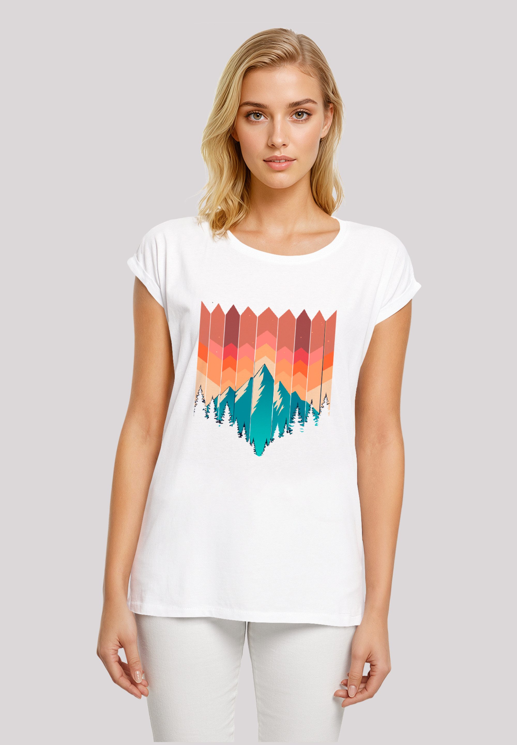 F4NT4STIC T-Shirt Berg Sonnenuntergang Geometrisch Premium günstig online kaufen