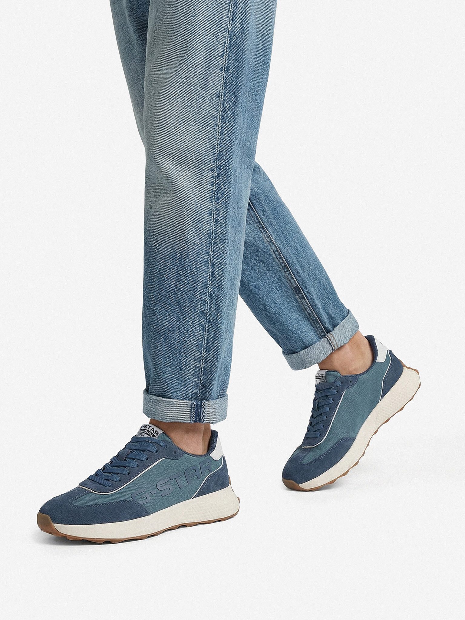 G-STAR G Star Raw Damenschuhe Blau G-STAR RAW-EO-EDITH Blaues Licht Sneaker