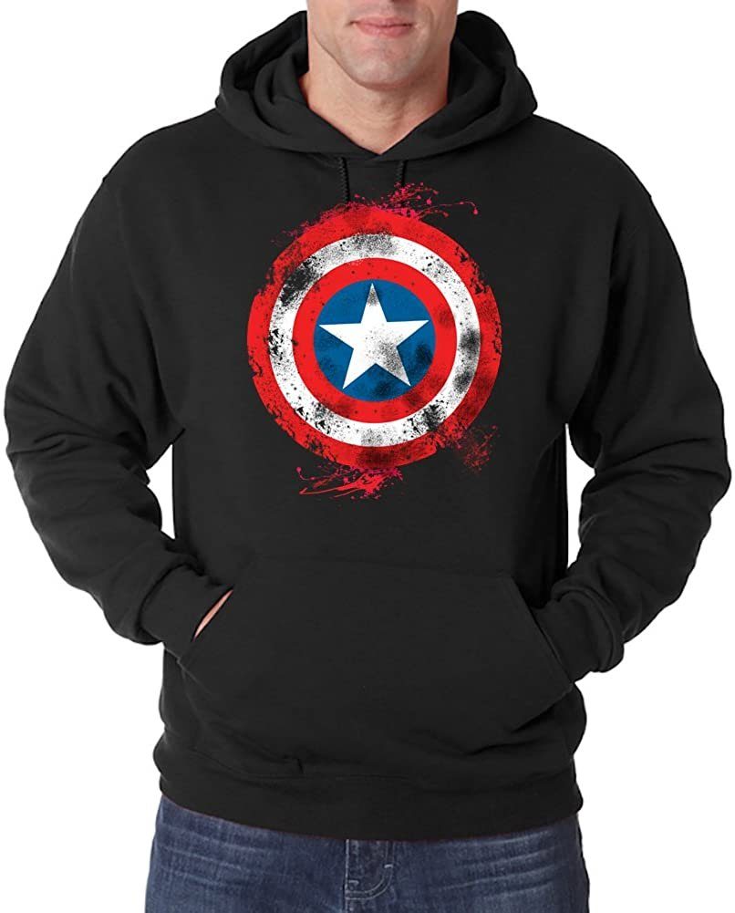 Youth Designz Kapuzenpullover Vintage Captain America Herren Hoodie Pullover mit trendigem Frontprint