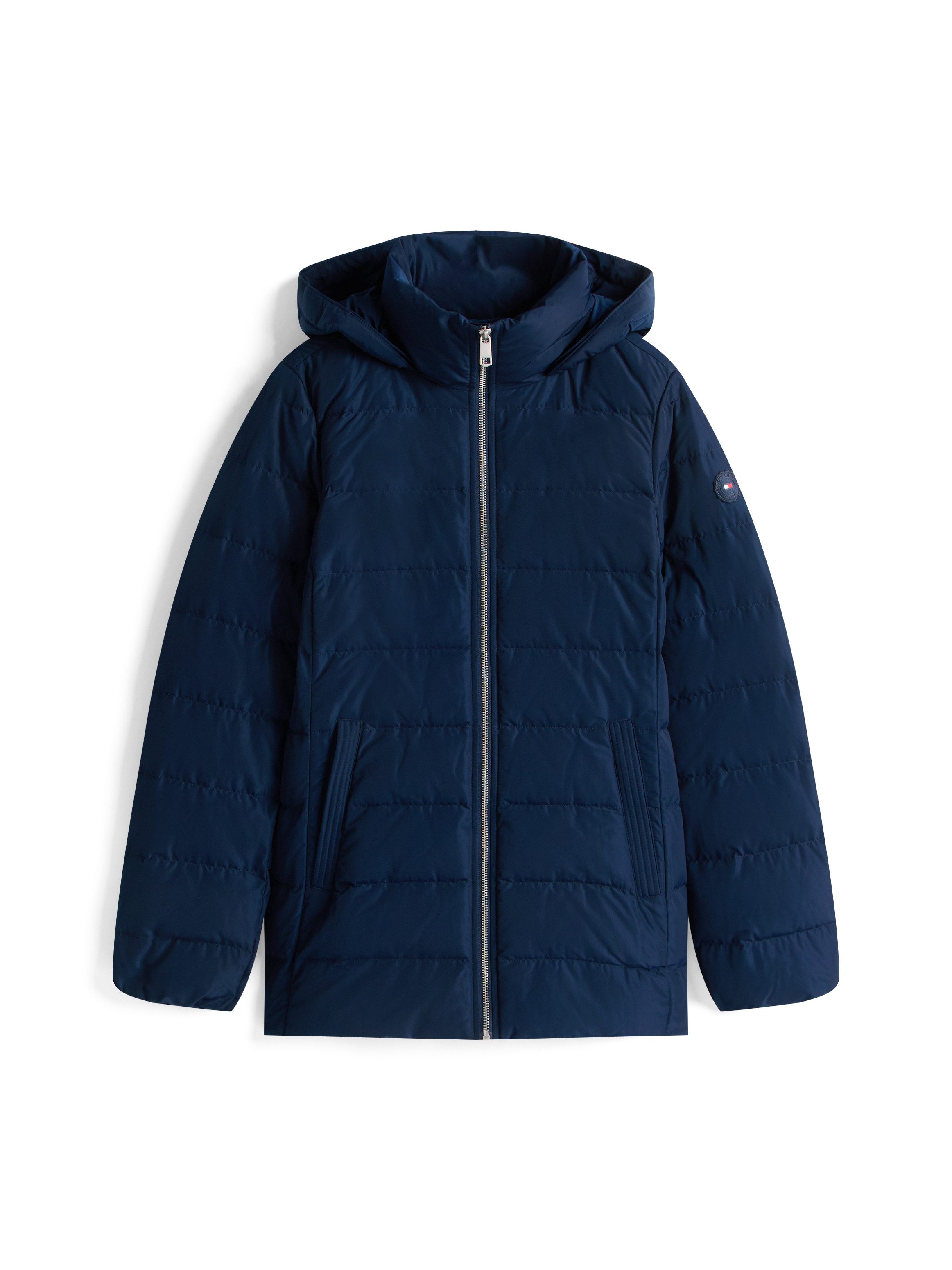Tommy Hilfiger Steppjacke MW DOWN SLIM JACKET WITH FUR mit Fellimitat