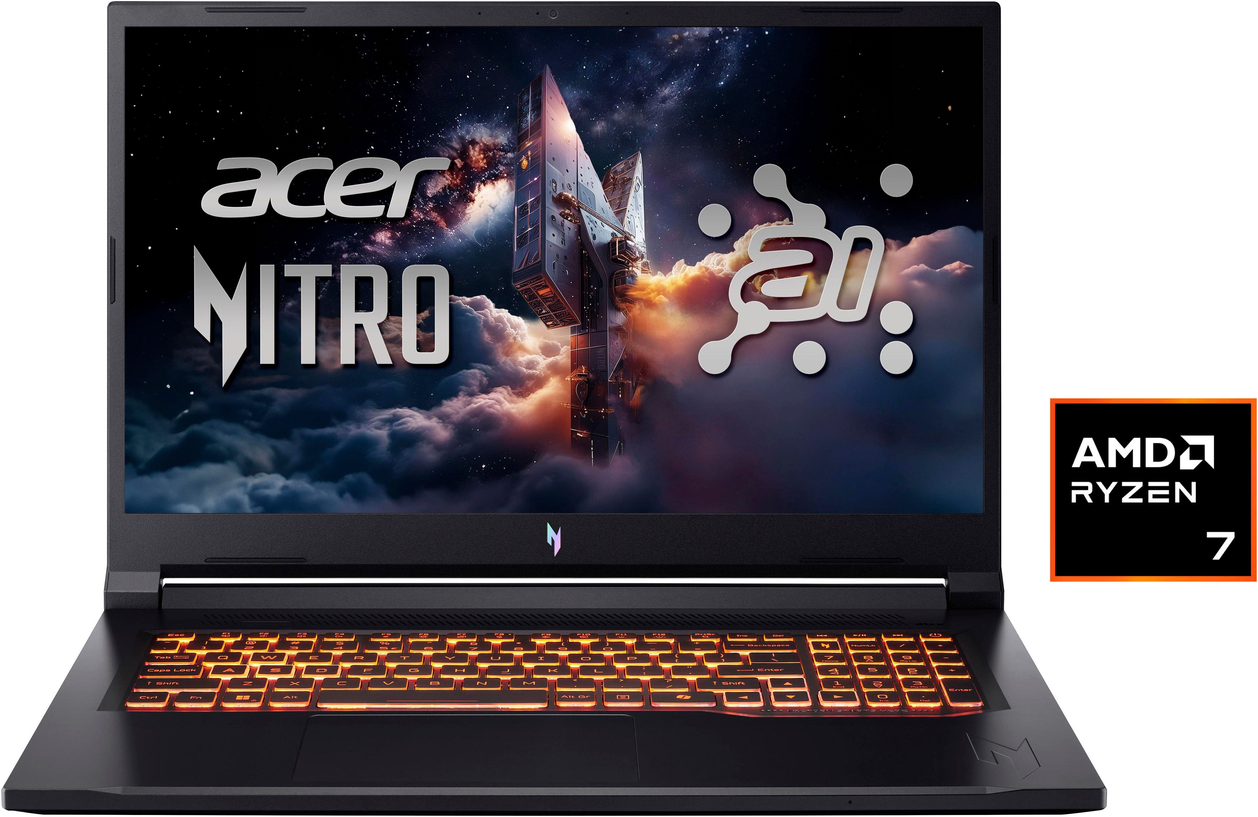 Acer ANV17-41 RTX 5050/5060/5070 Gaming-Notebook (43,94 cm/17,3 Zoll, AMD Ryzen 7 260, GeForce RTX 5060, 512 GB SSD)