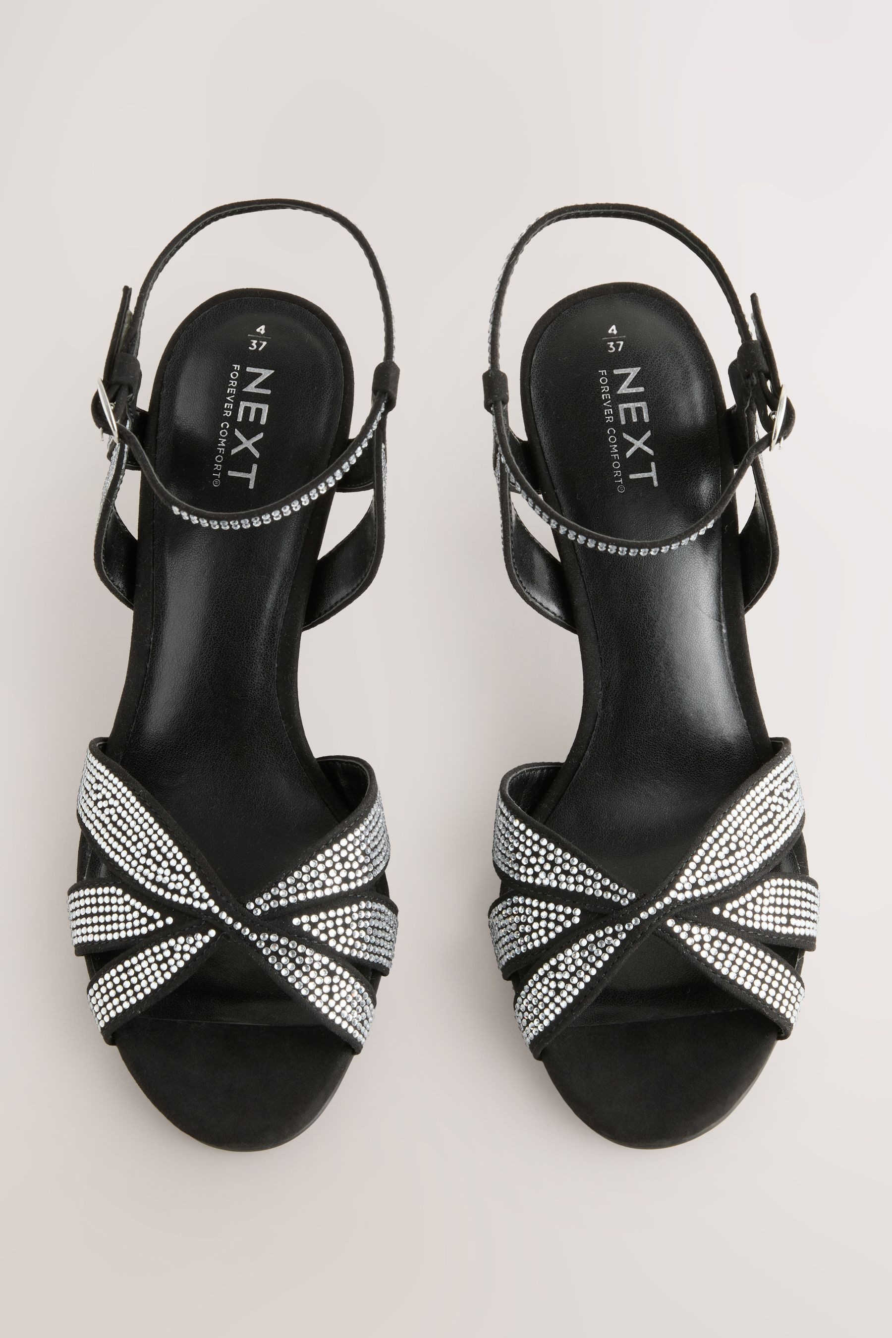 Next Forever Comfort® Leder-Sandaletten, Gitteroptik High-Heel-Sandalette (1-tlg)