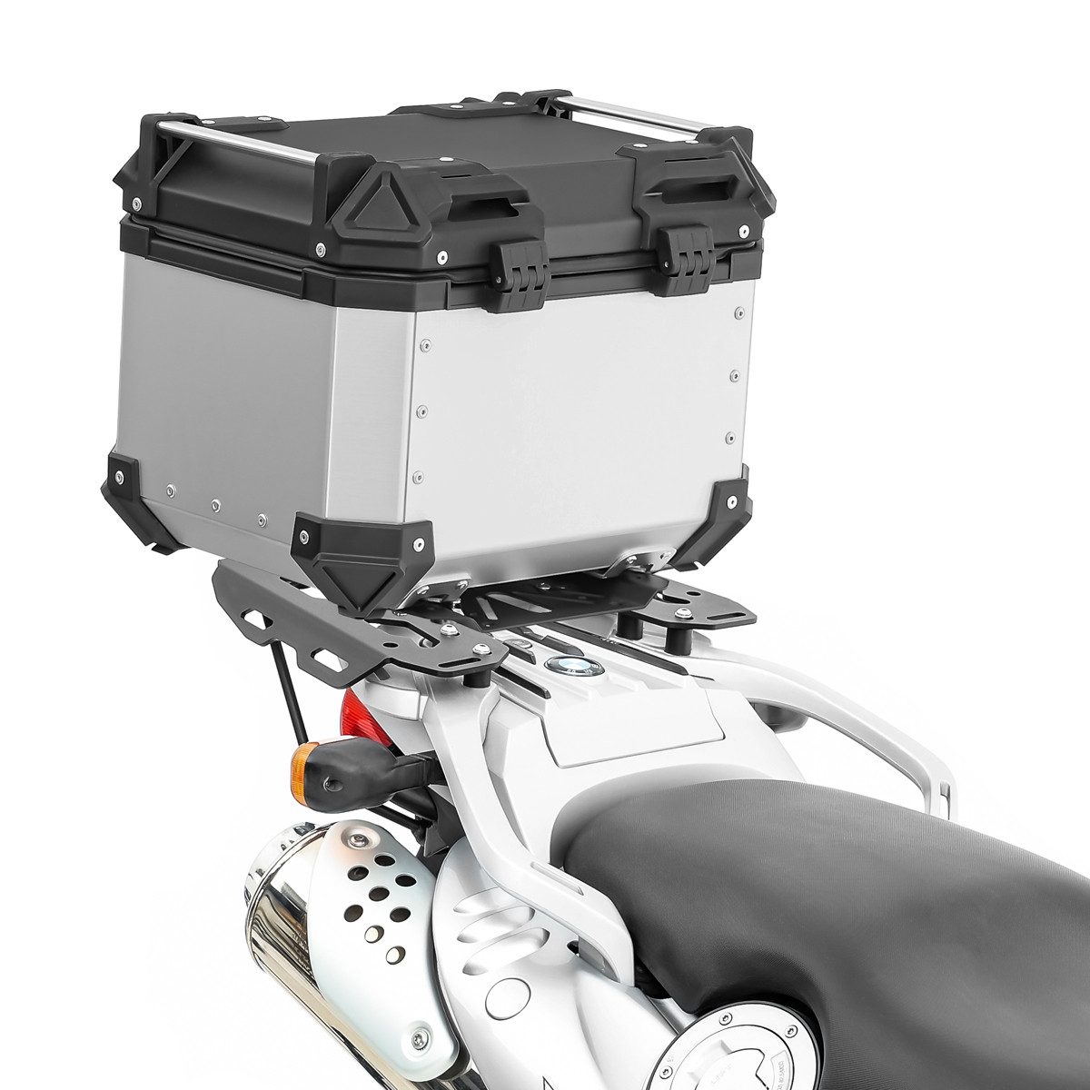 Bagtecs Topcase Set Alu Topcase + Gepäckbrücke passend für BMW F 650 GS / Dakar 04-07