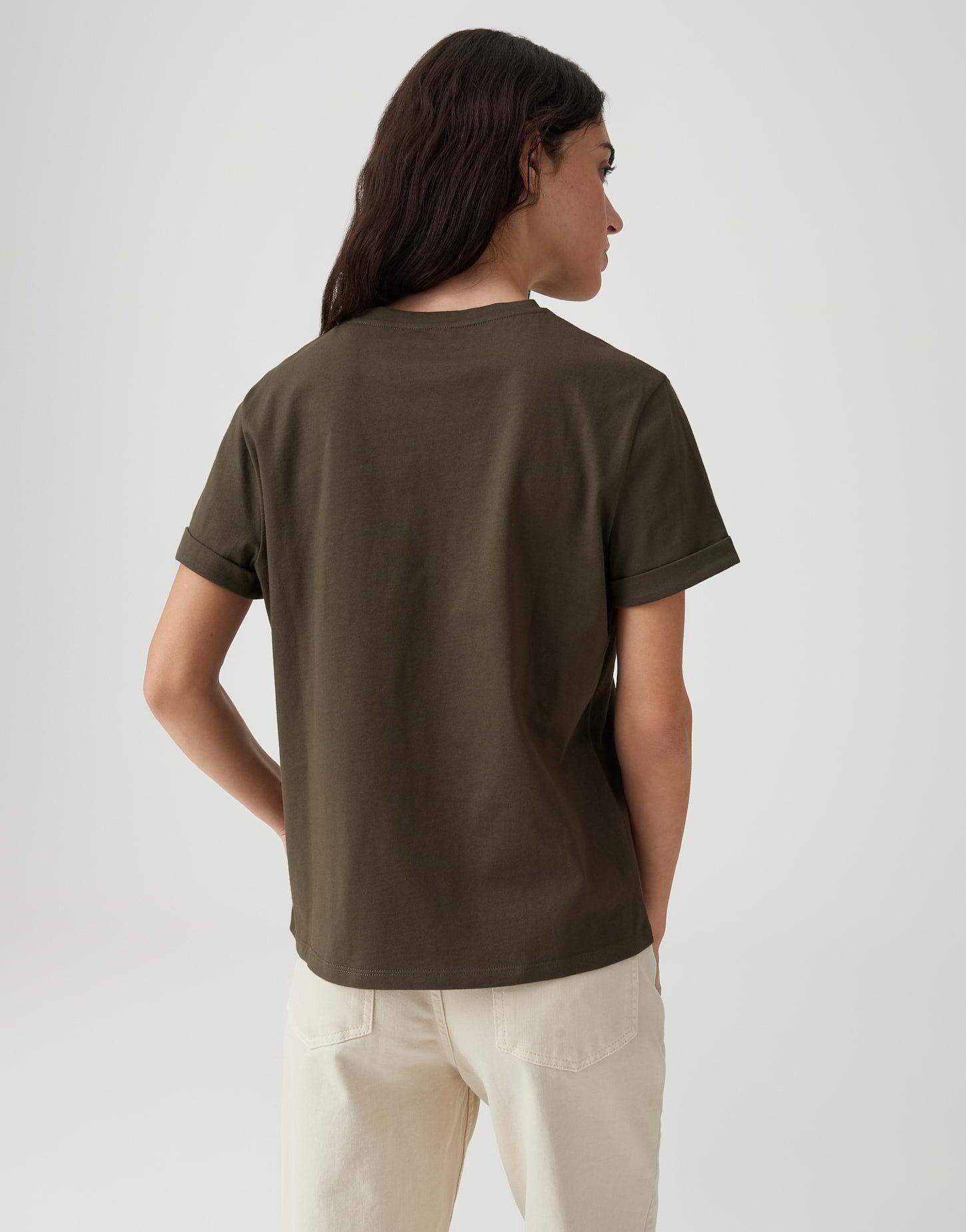 OPUS T-Shirt Serz Regular aus Organic Cotton lockerer Schnitt, mit Herzstickerei
