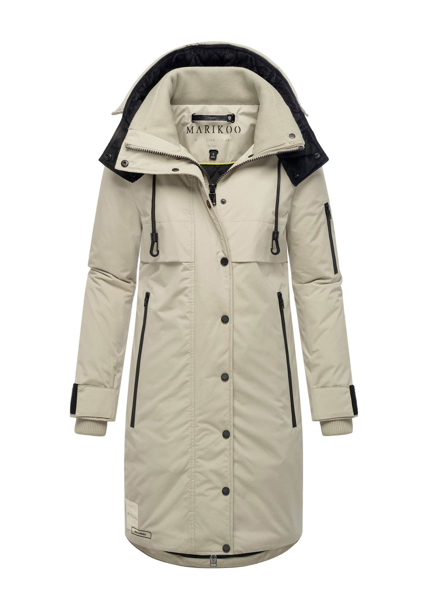 Marikoo Winterjacke Anoukaa langer Parka mit abnehmbarer Kapuze – Bild 5 von 5
