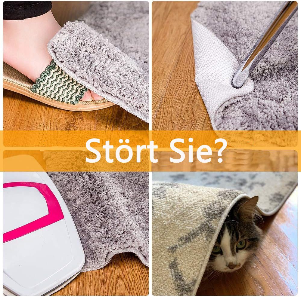 Coonoor Antirutsch Teppichunterlage Teppich Antirutschunterlage Teppich Pads Antirutschmatte, (4-St), für Parkett, Laminat, Fliesen, Kork und Vinyl geeignet