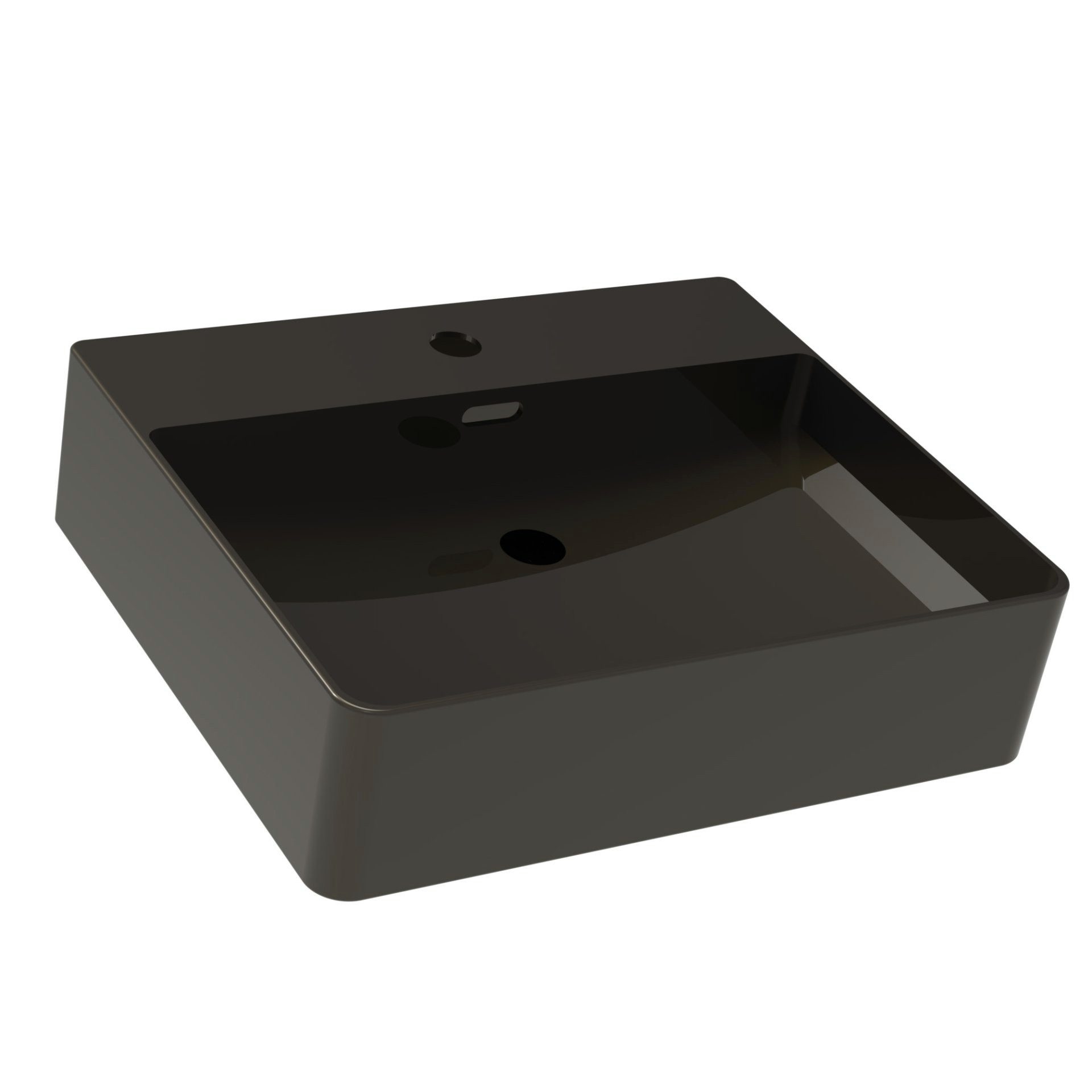 FACKELMANN Waschbecken VAIDA Aufsatzbecken 50cm Schwarz